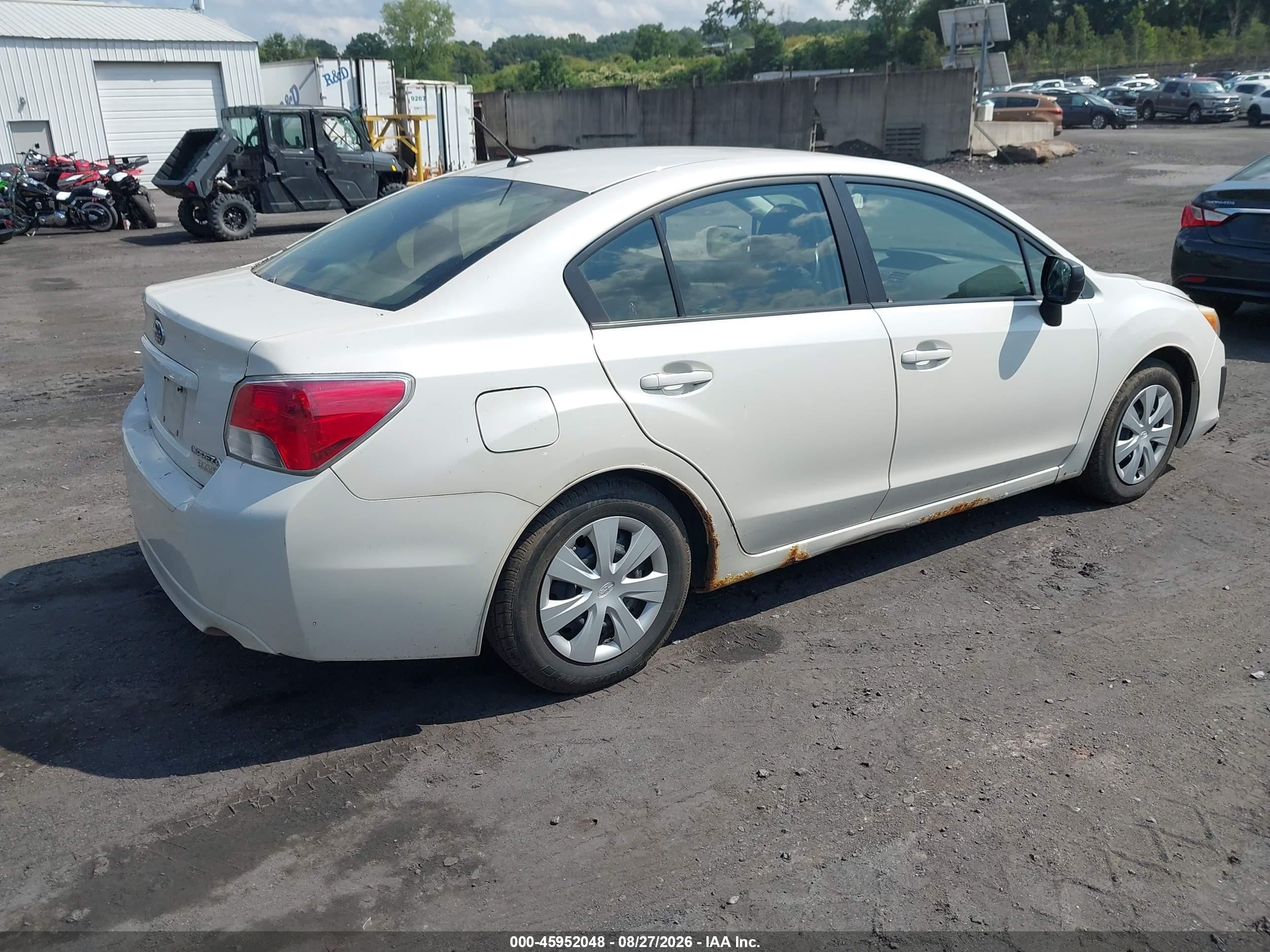 2014 Subaru Impreza 2.0i White vin: JF1GJAA69EH023442