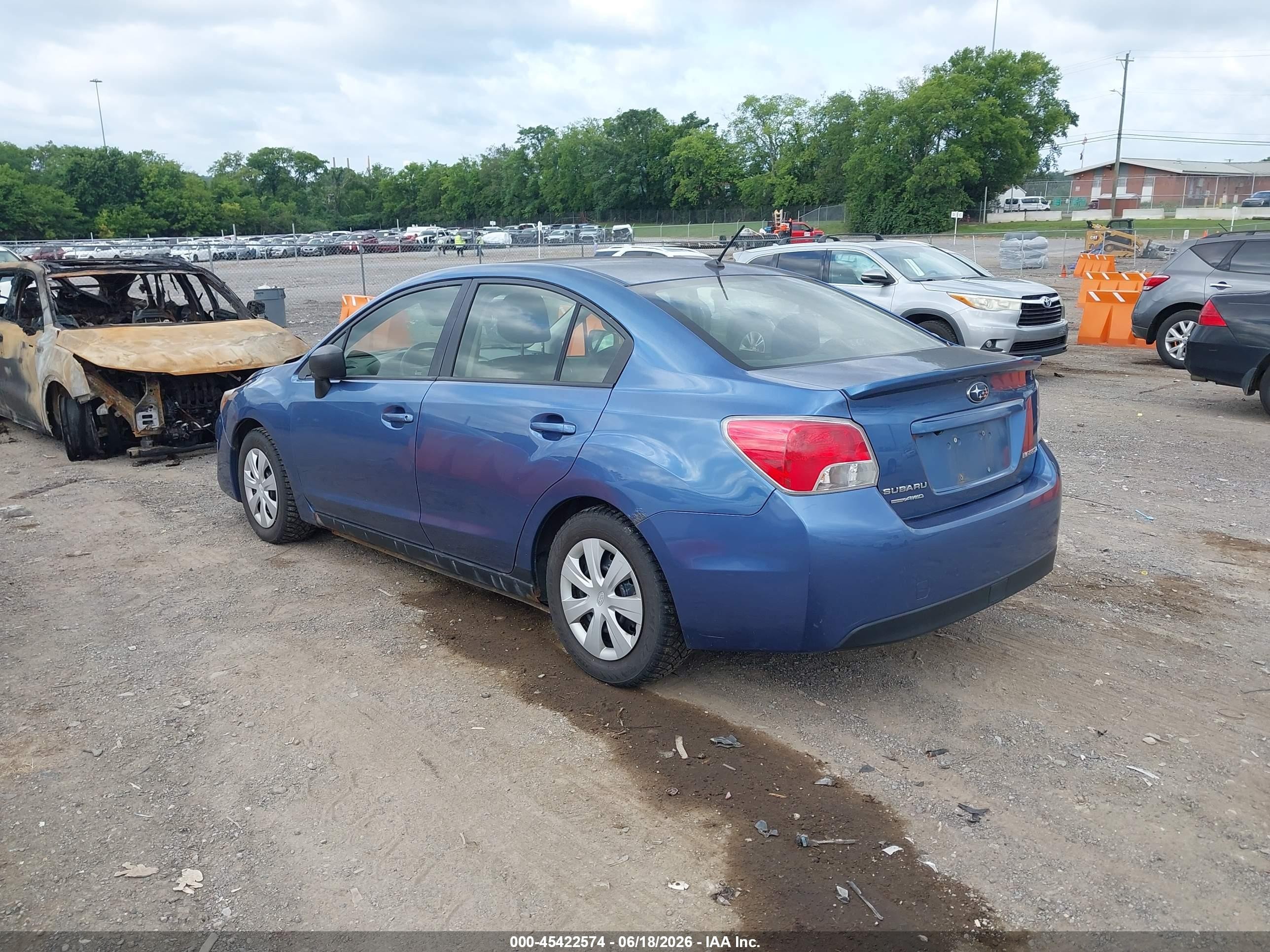 2015 Subaru Impreza 2.0i Blue vin: JF1GJAA69FG018751
