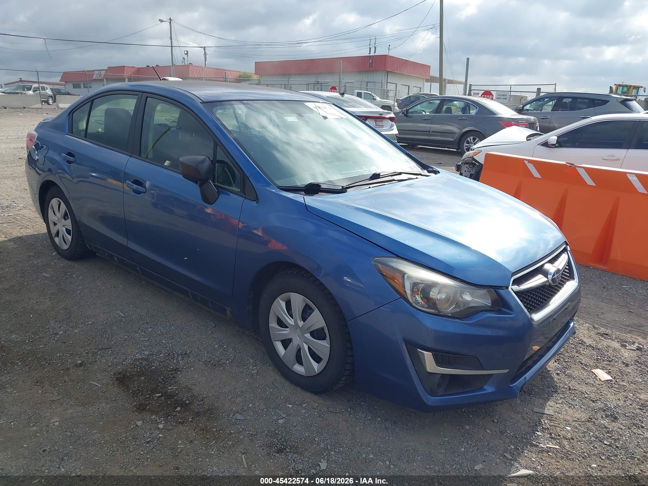 2015 Subaru Impreza 2.0i Blue vin: JF1GJAA69FG018751