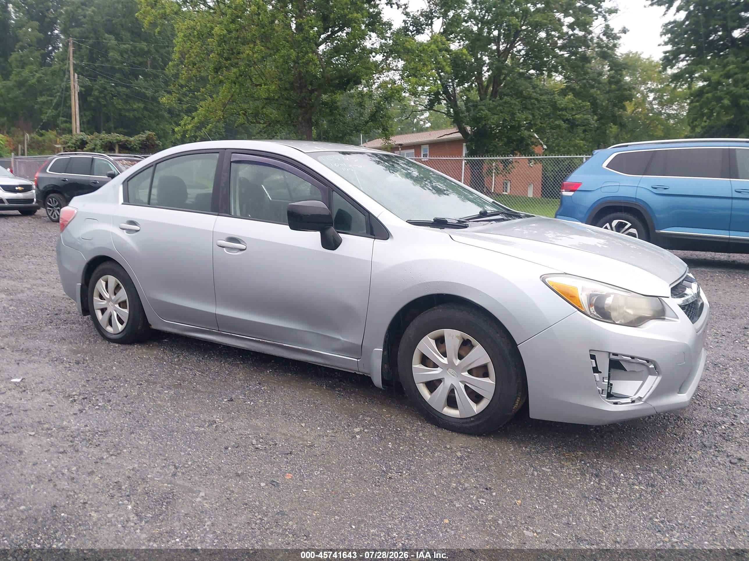 2012 Subaru Impreza 2.0i Silver vin: JF1GJAA6XCG015904