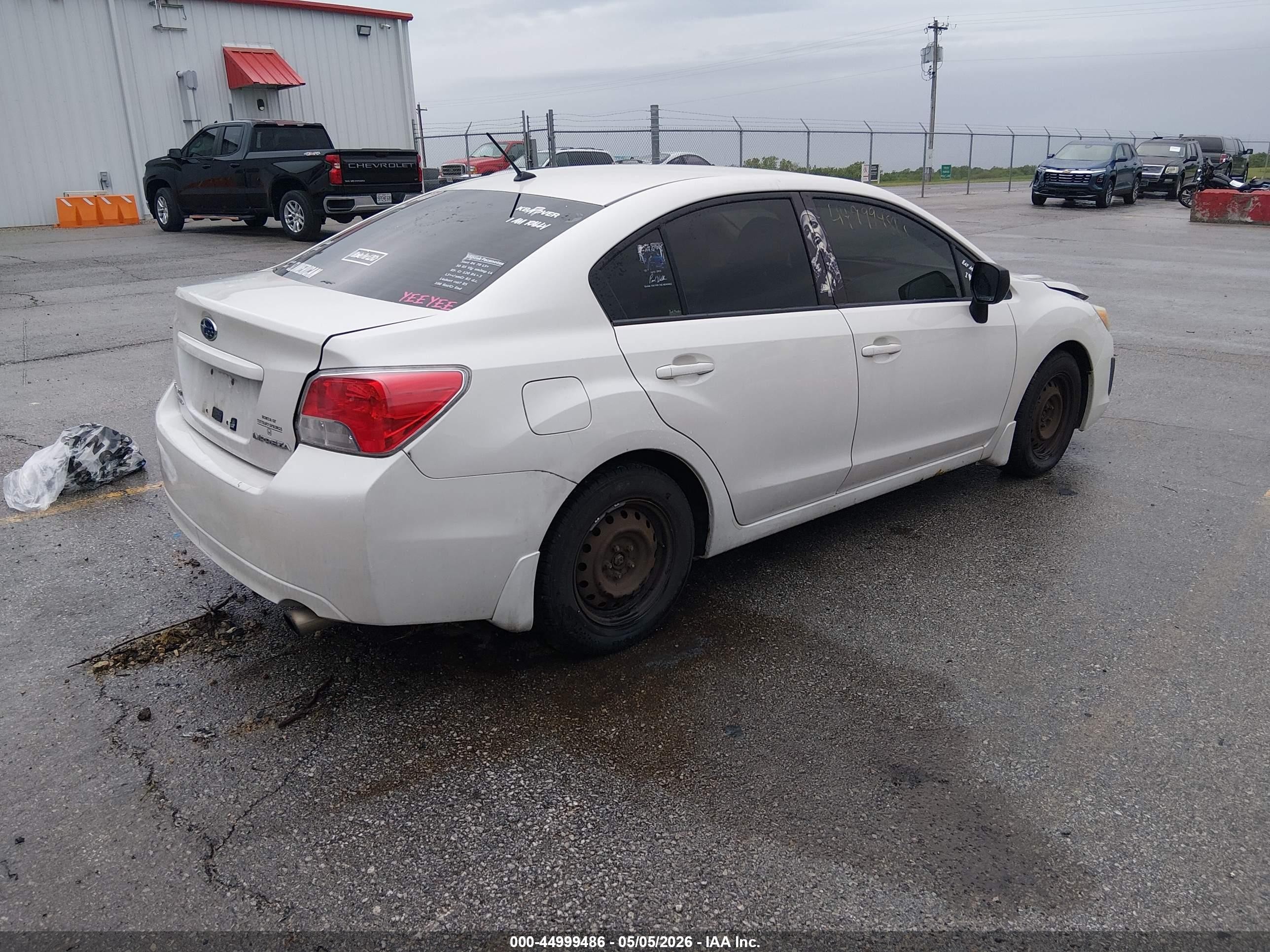2012 Subaru Impreza 2.0i Белый vin: JF1GJAA6XCH013323