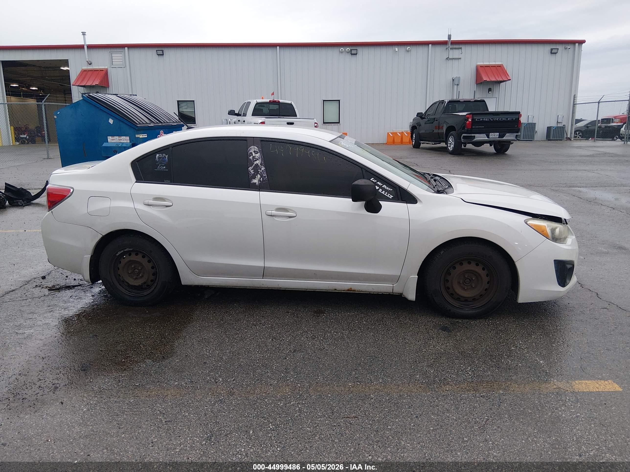 2012 Subaru Impreza 2.0i Белый vin: JF1GJAA6XCH013323