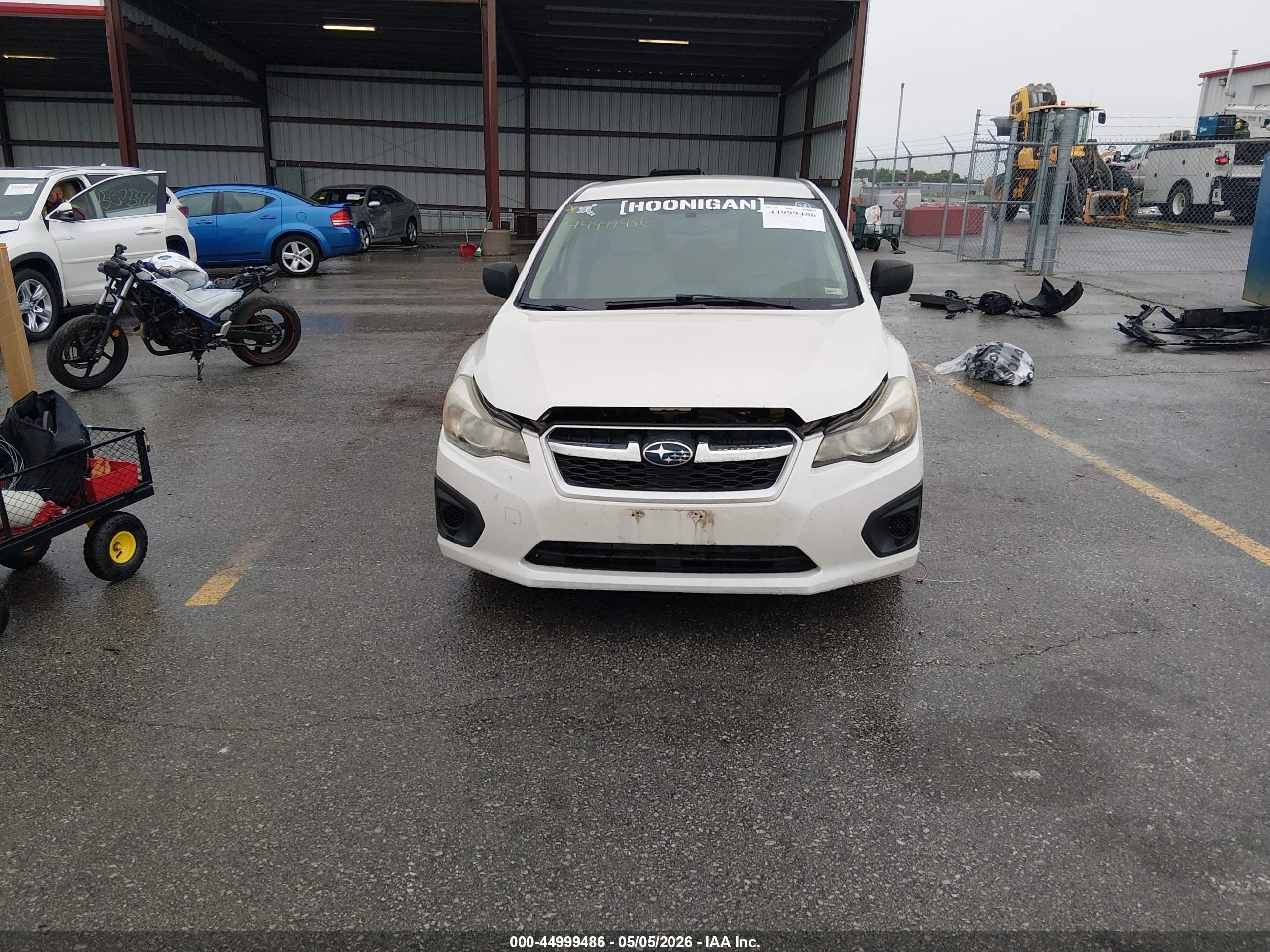 2012 Subaru Impreza 2.0i Белый vin: JF1GJAA6XCH013323
