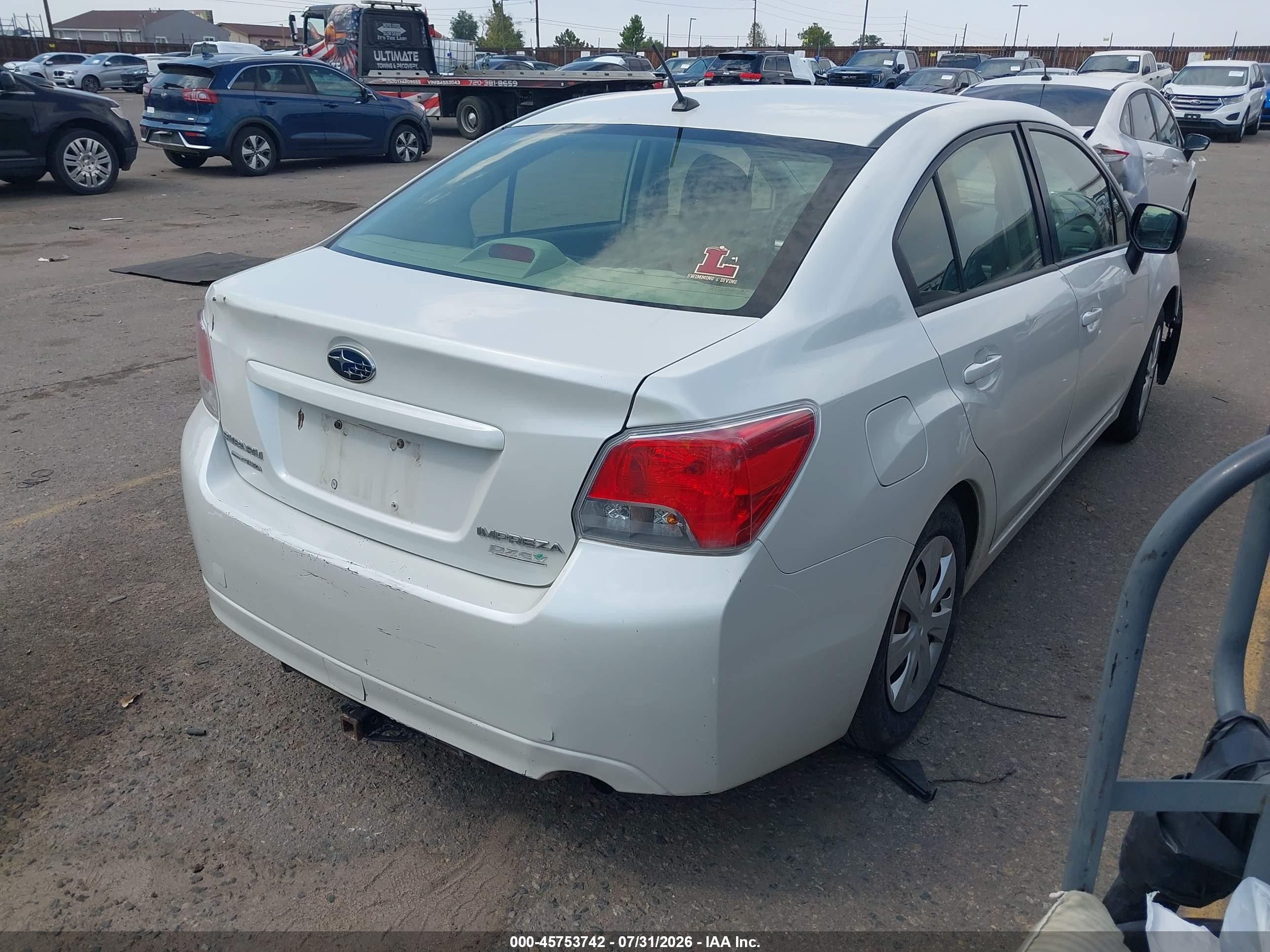 2013 Subaru Impreza 2.0i White vin: JF1GJAA6XDG031747