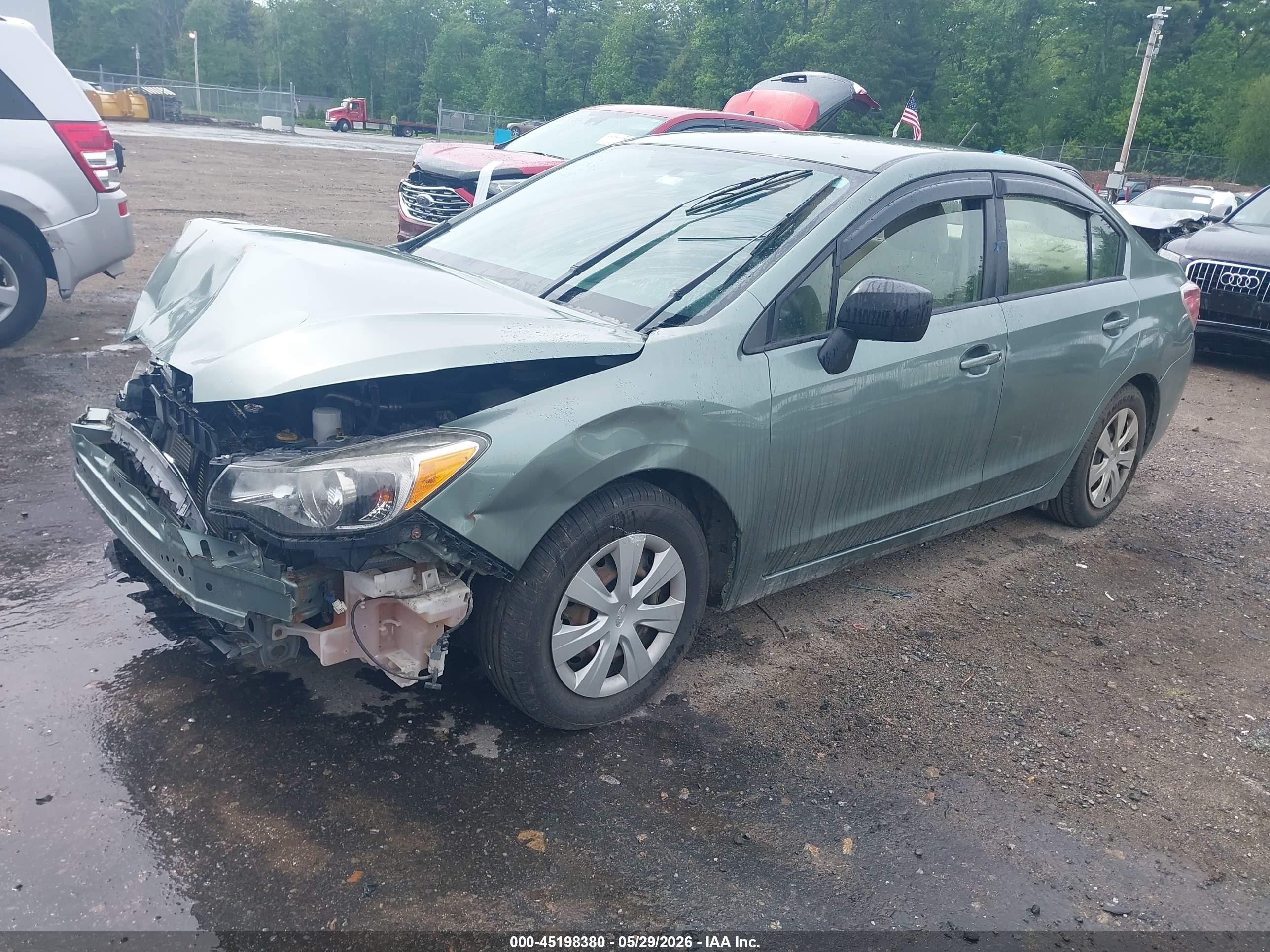 2014 Subaru Impreza 2.0i Green vin: JF1GJAA6XEH023711