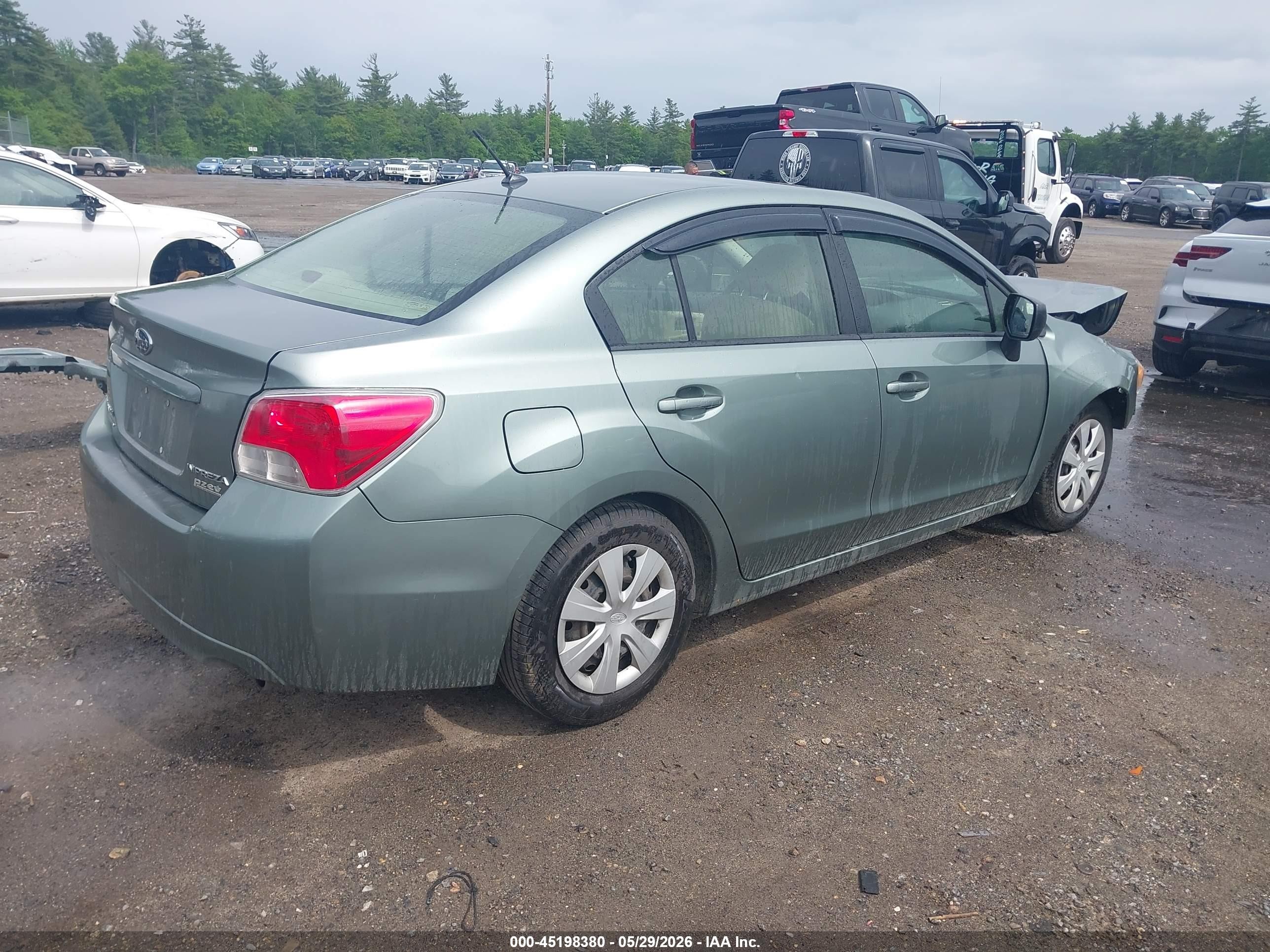 2014 Subaru Impreza 2.0i Green vin: JF1GJAA6XEH023711