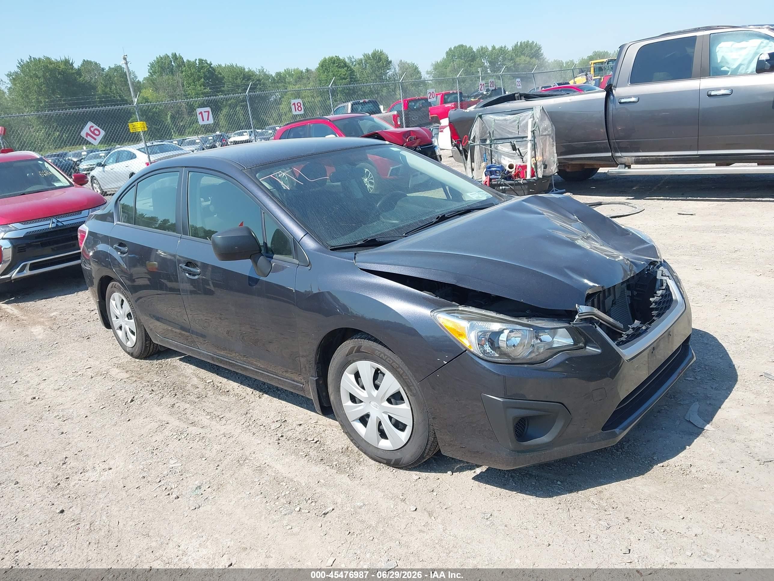 2014 Subaru Impreza 2.0i Gray vin: JF1GJAA6XEH024339
