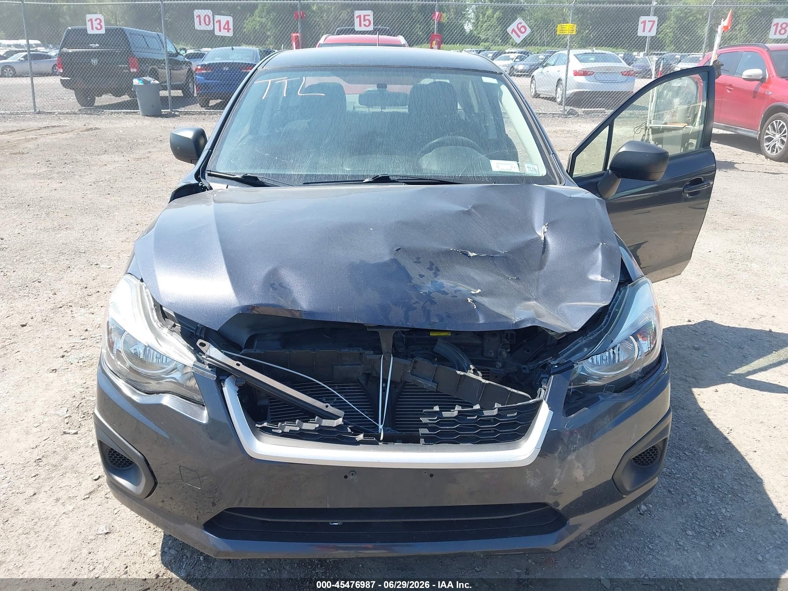 2014 Subaru Impreza 2.0i Gray vin: JF1GJAA6XEH024339
