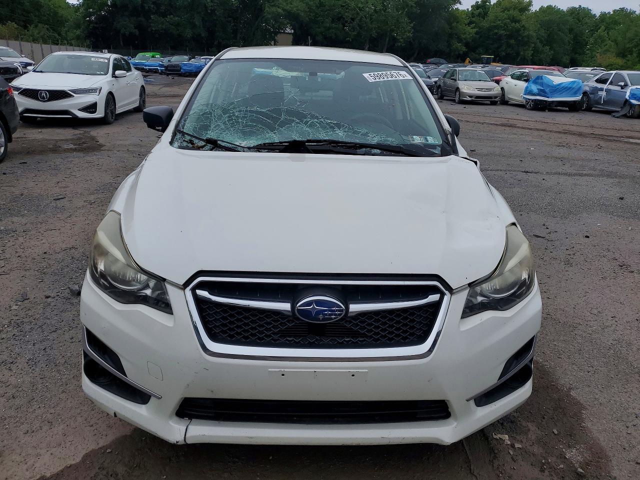 2015 Subaru Impreza White vin: JF1GJAA6XFH013231