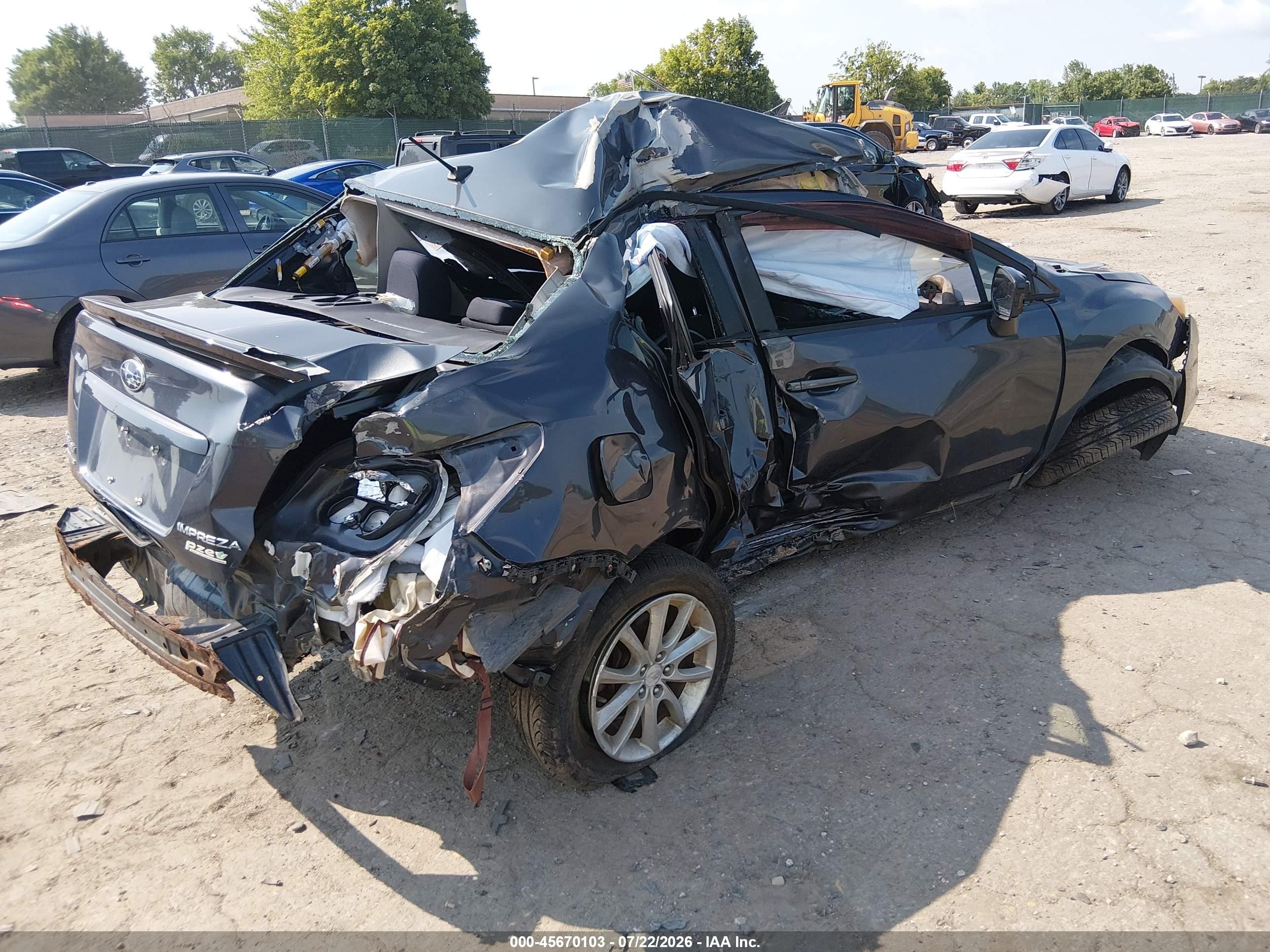 2012 Subaru Impreza 2.0i Premium Gray vin: JF1GJAB60CG024514