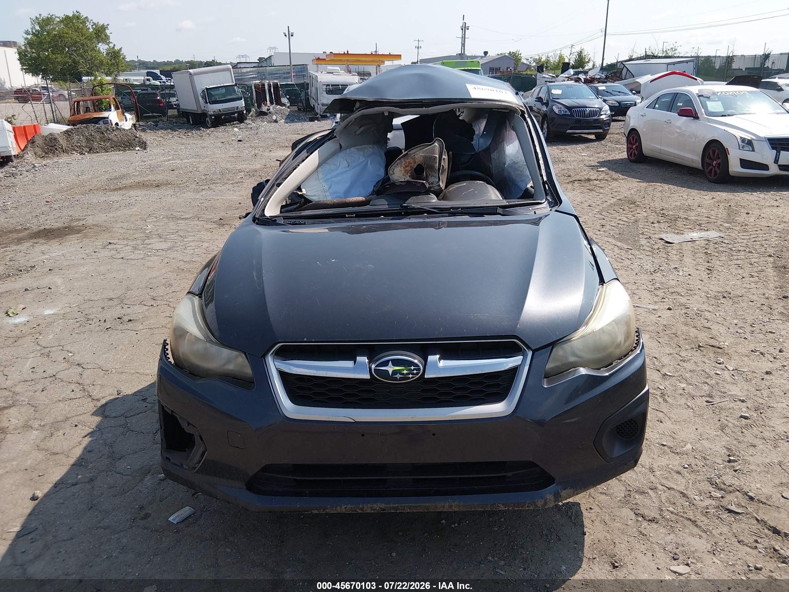 2012 Subaru Impreza 2.0i Premium Gray vin: JF1GJAB60CG024514