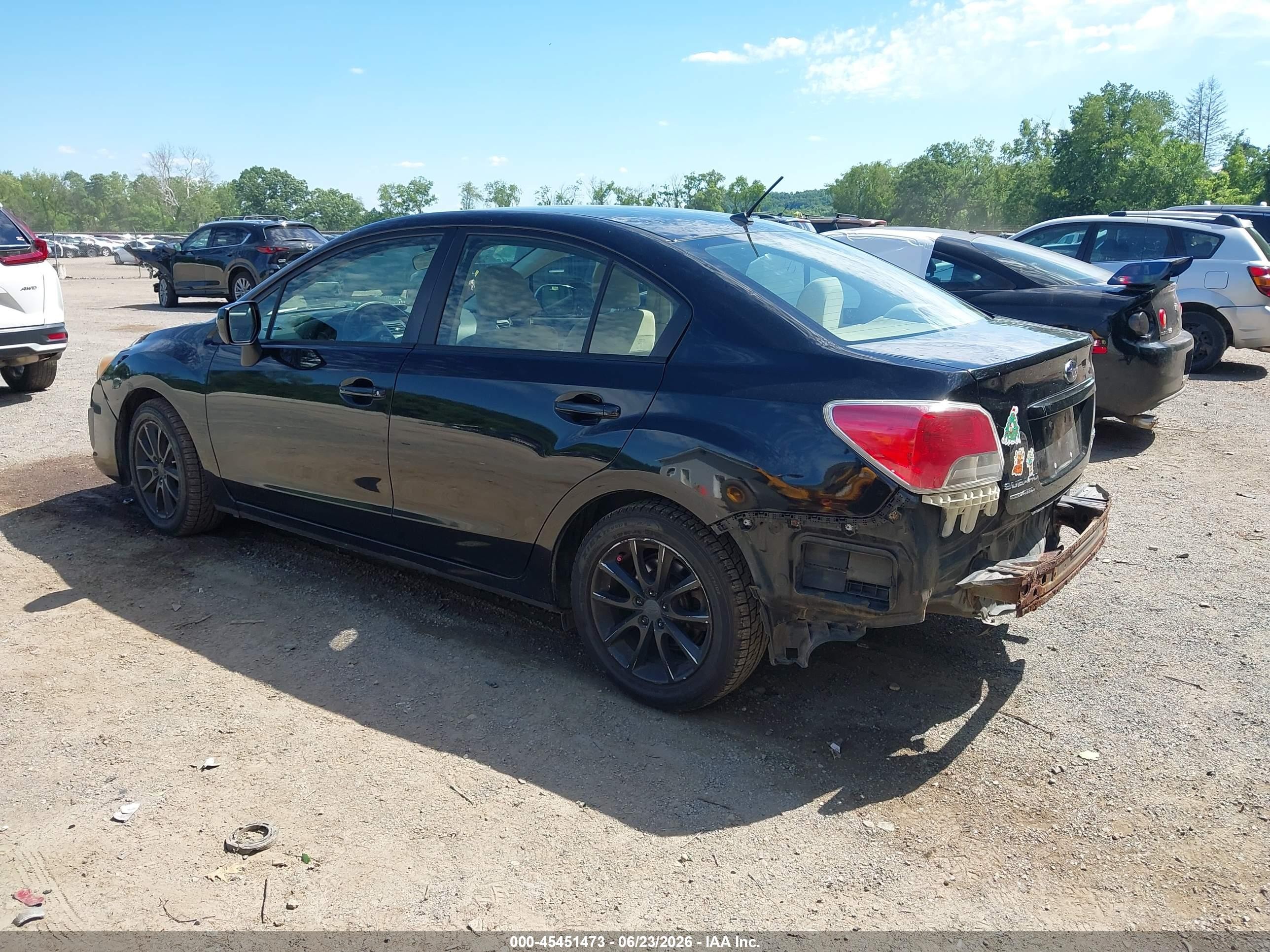 2013 Subaru Impreza 2.0i Premium Black vin: JF1GJAB61DH010178