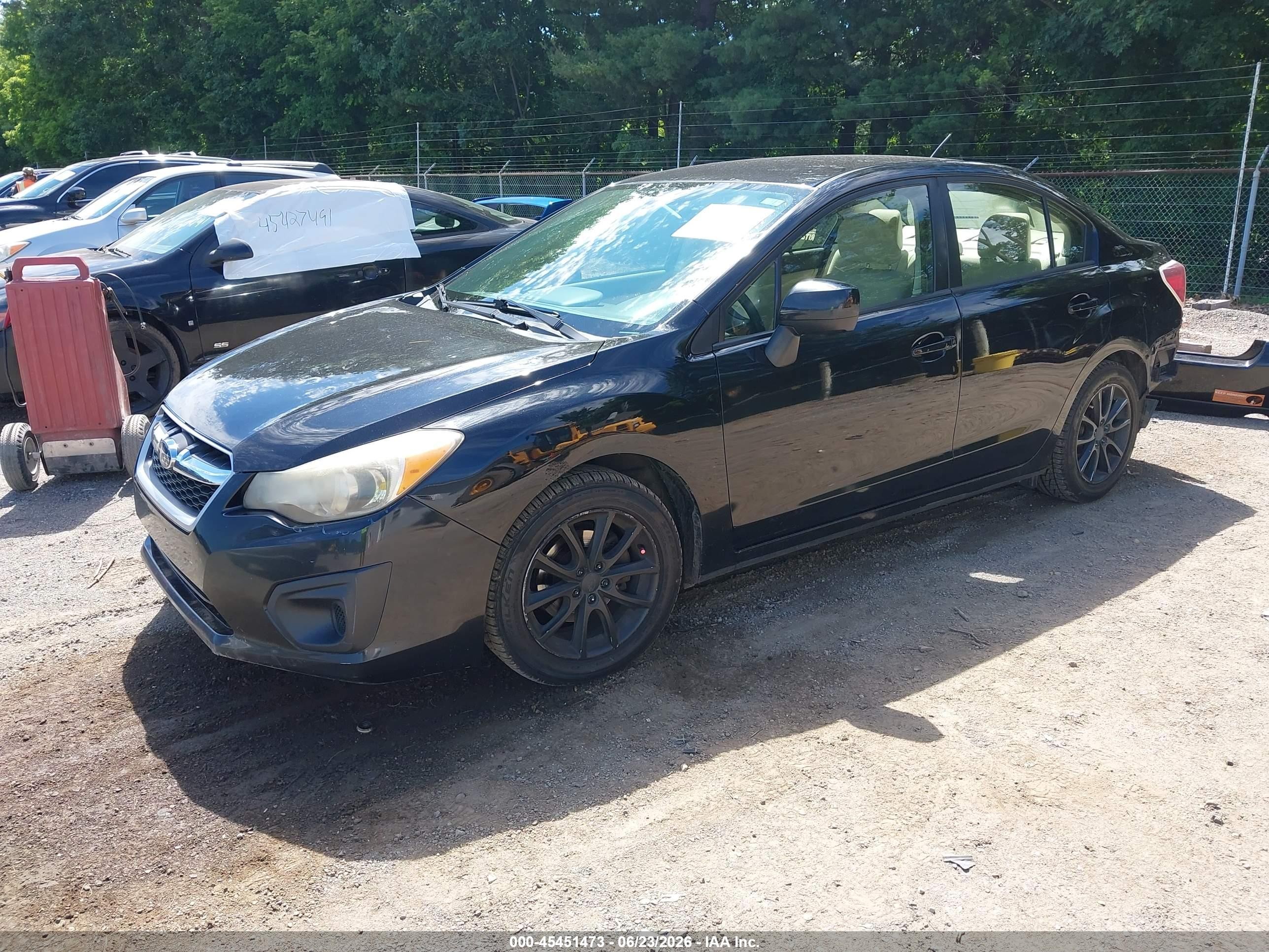 2013 Subaru Impreza 2.0i Premium Black vin: JF1GJAB61DH010178