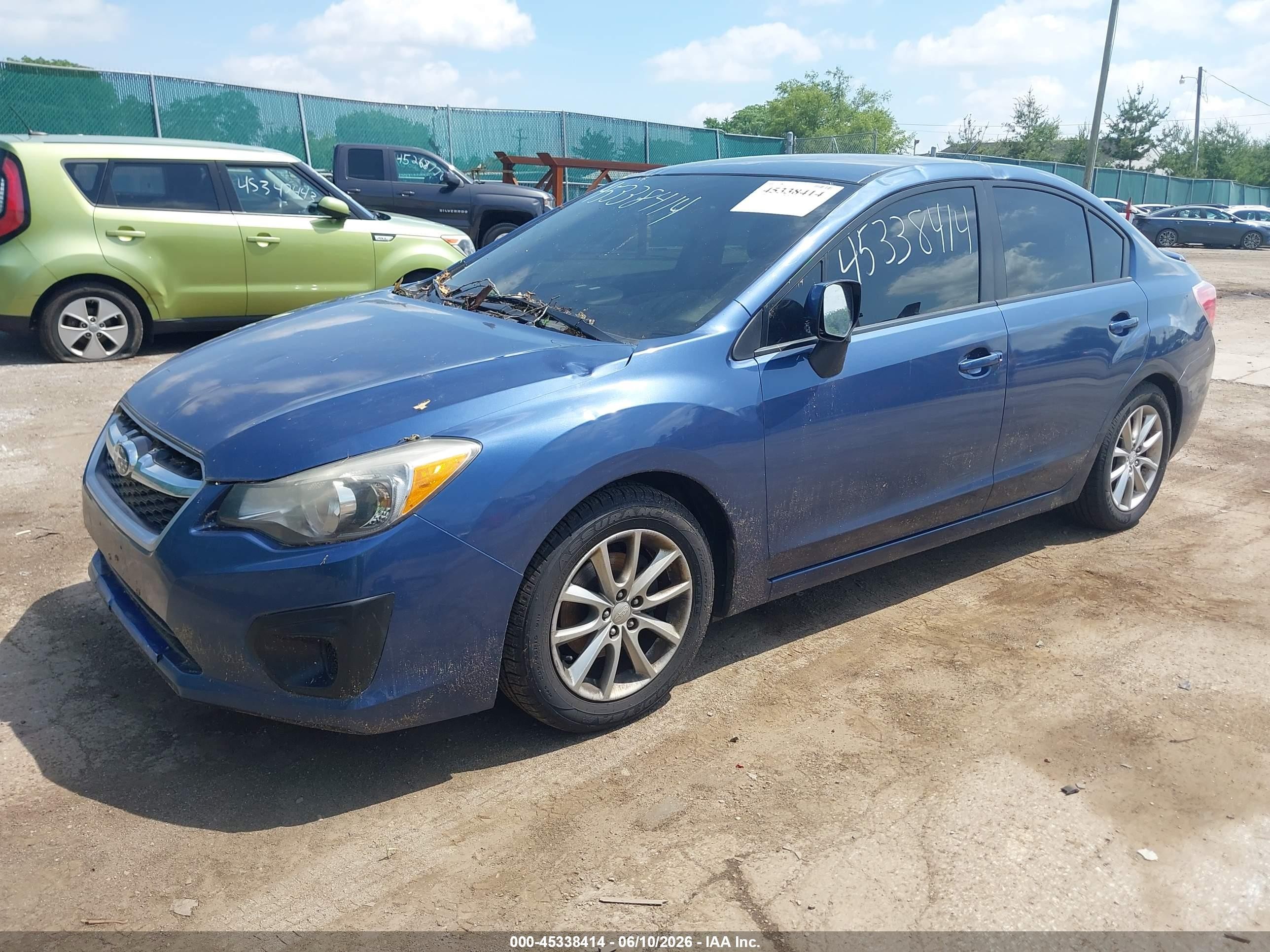 2012 Subaru Impreza 2.0i Premium Blue vin: JF1GJAB62CH014285