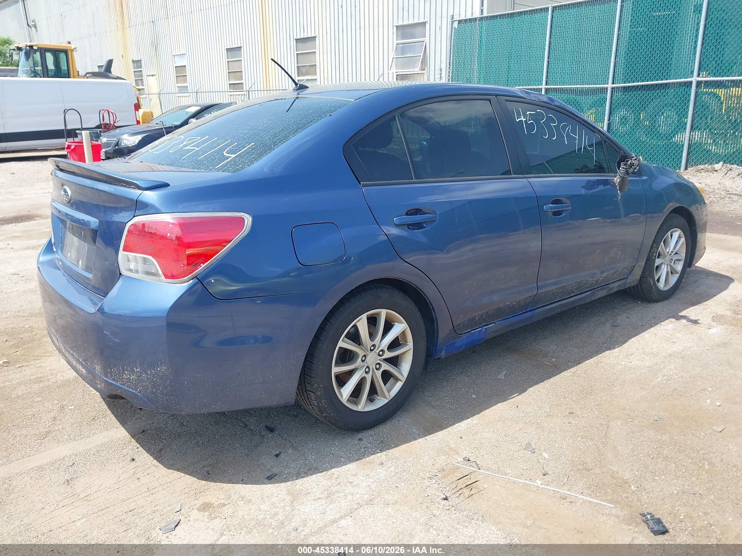 2012 Subaru Impreza 2.0i Premium Blue vin: JF1GJAB62CH014285