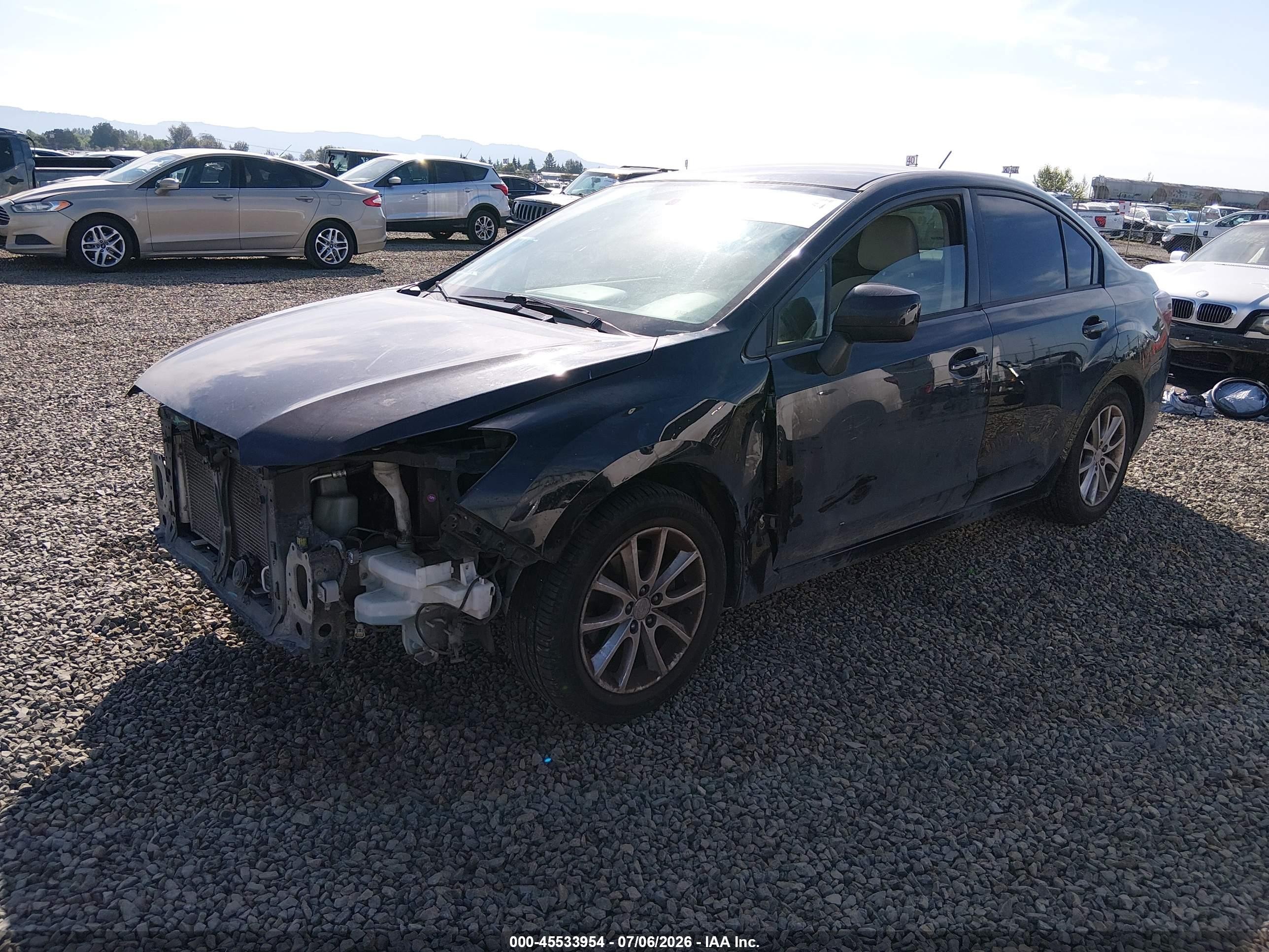 2013 Subaru Impreza 2.0i Premium Black vin: JF1GJAB62DH031203