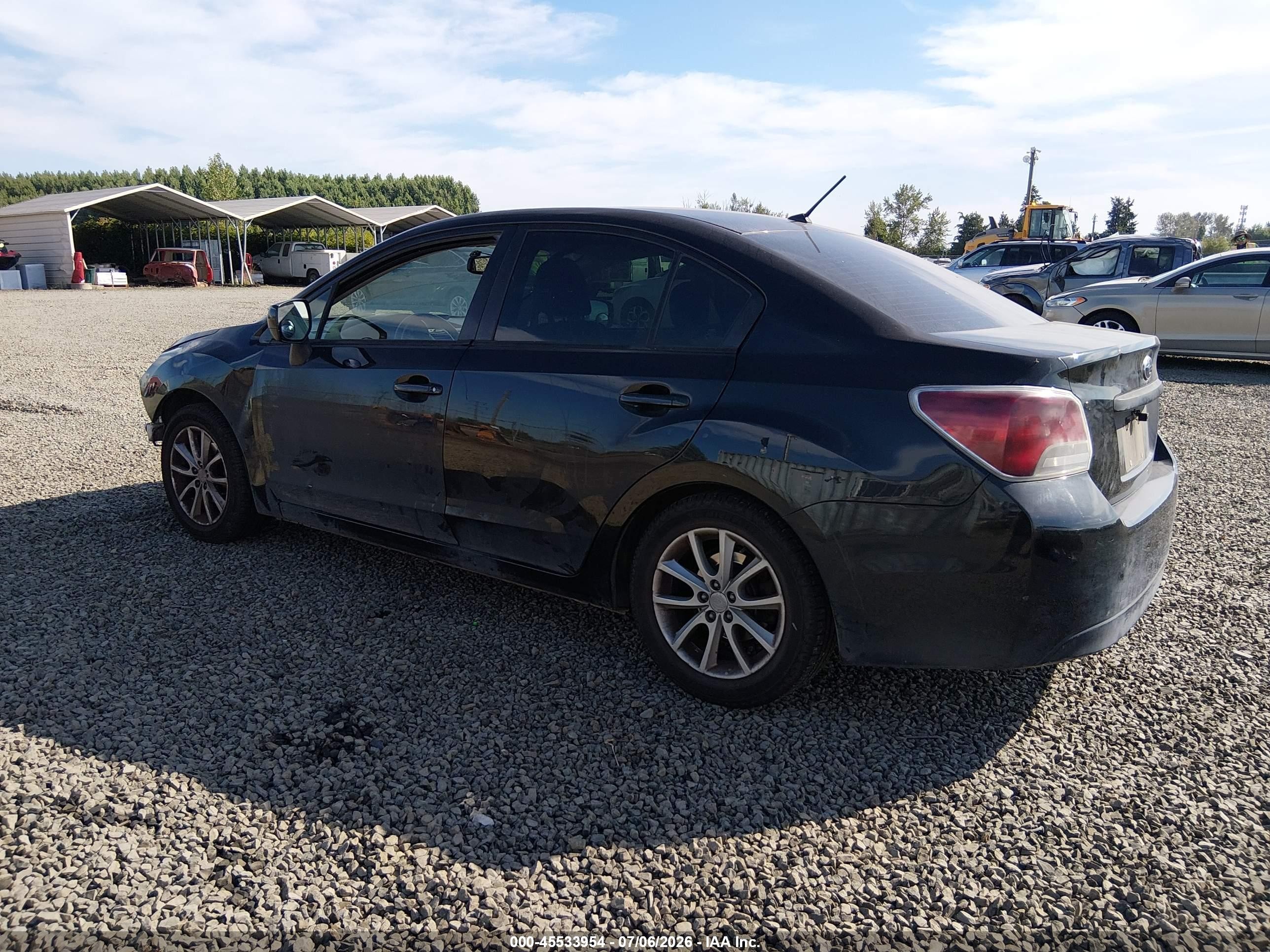 2013 Subaru Impreza 2.0i Premium Black vin: JF1GJAB62DH031203