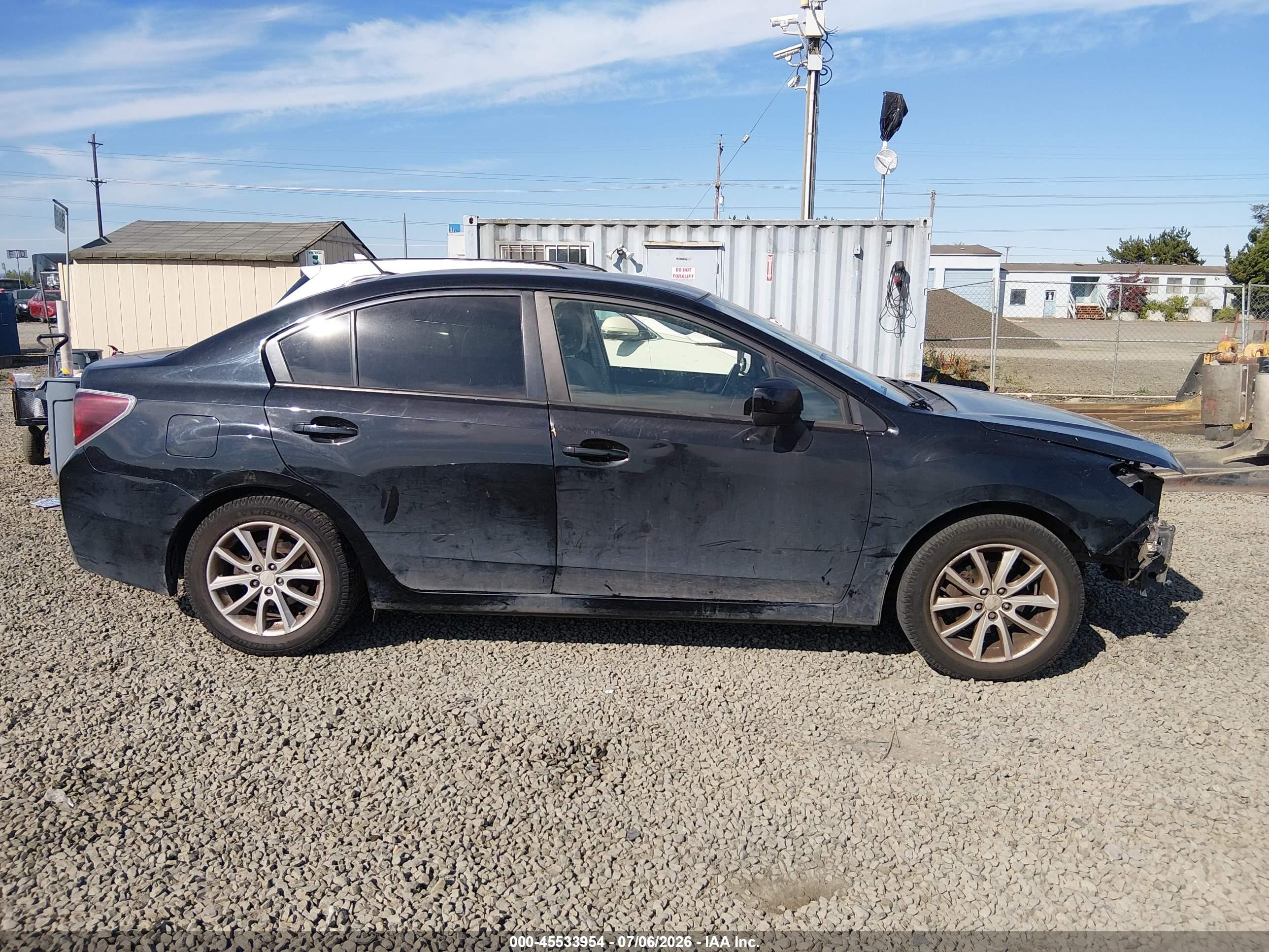2013 Subaru Impreza 2.0i Premium Black vin: JF1GJAB62DH031203