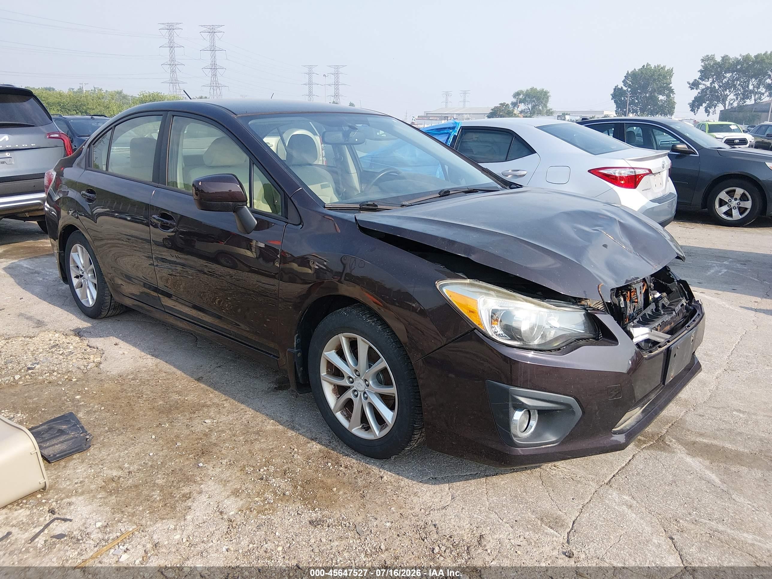 2013 Subaru Impreza 2.0i Premium Purple vin: JF1GJAB63DH026401