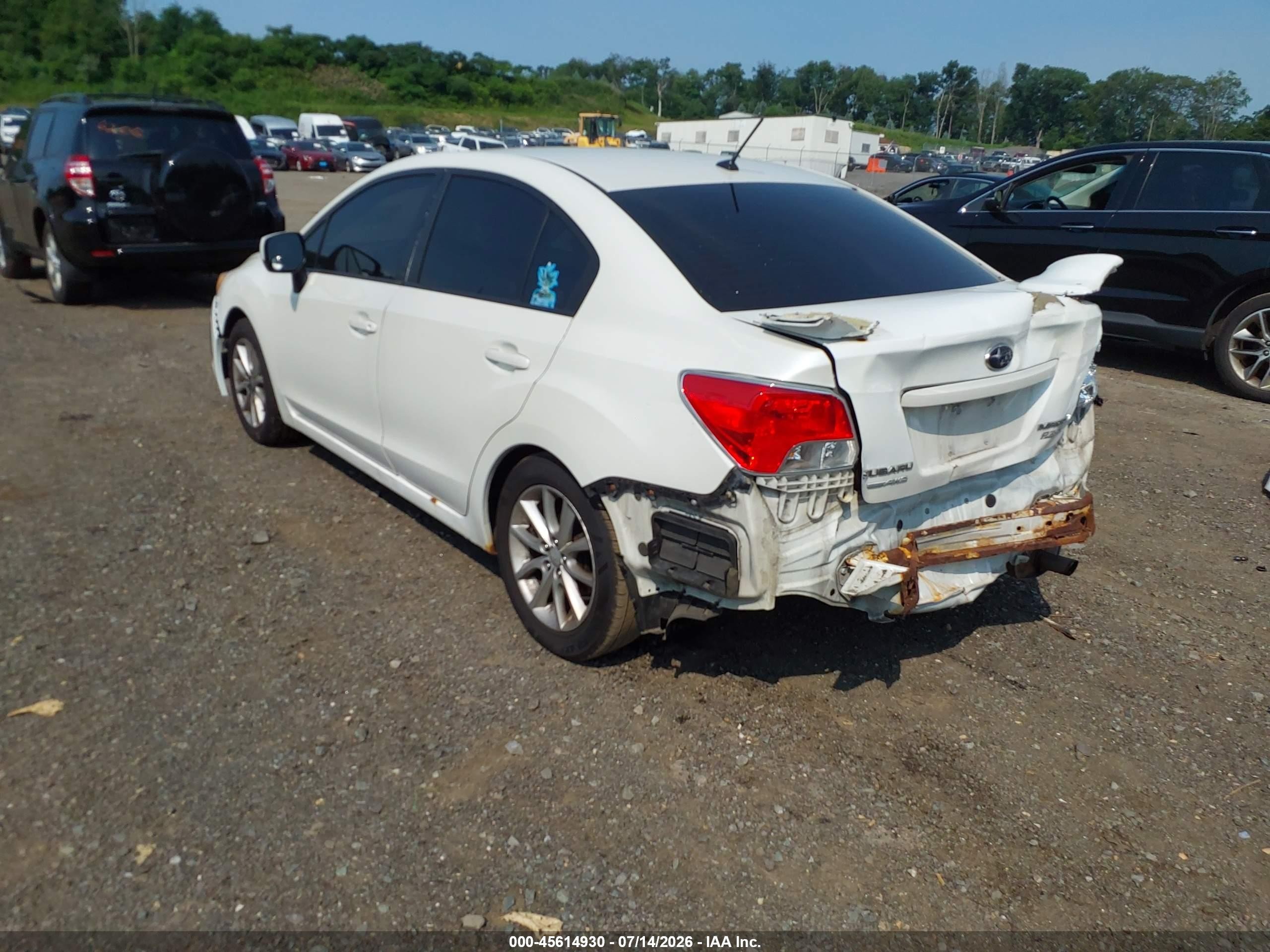 2013 Subaru Impreza 2.0i Premium White vin: JF1GJAB64DH010613