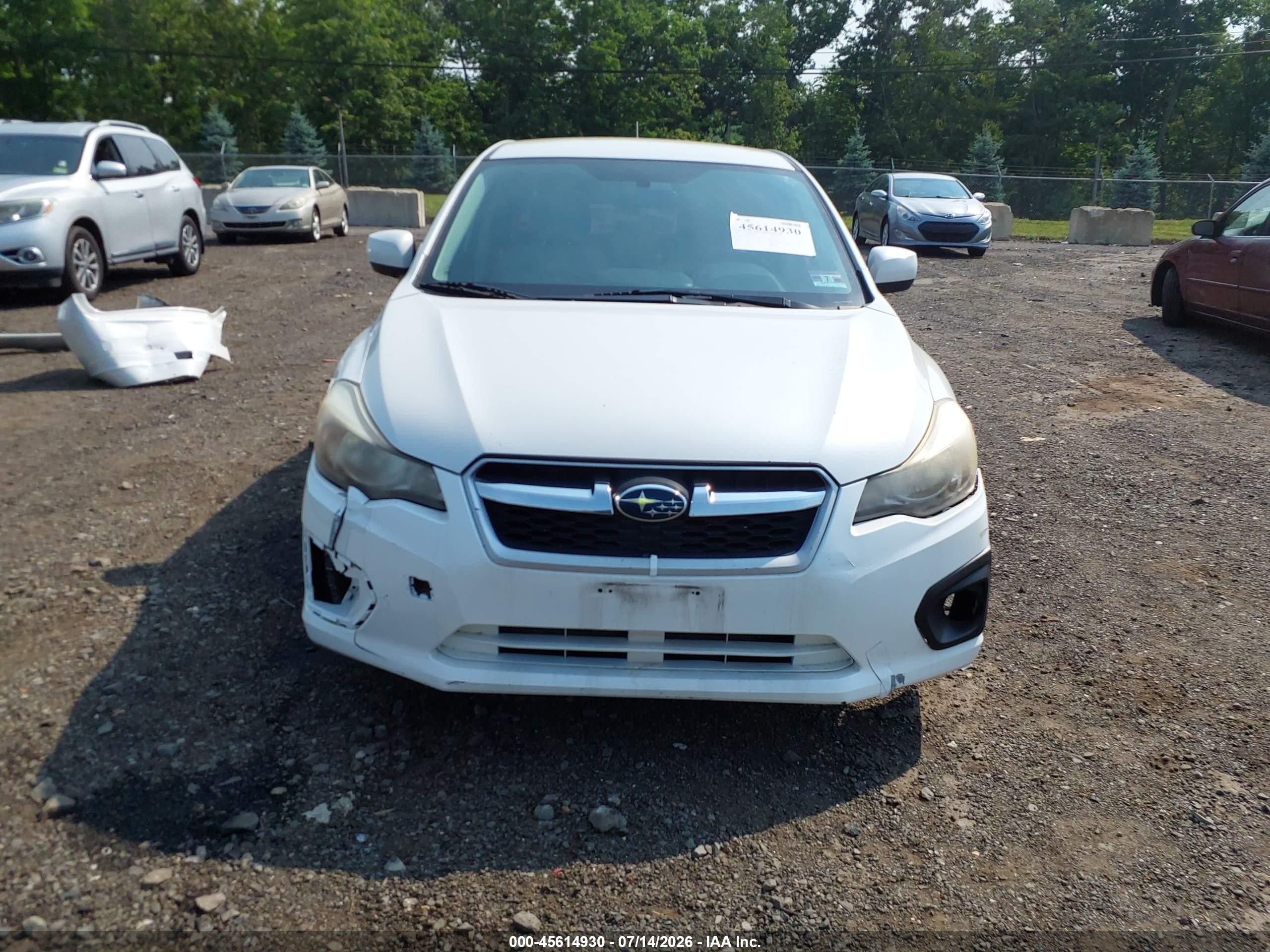 2013 Subaru Impreza 2.0i Premium White vin: JF1GJAB64DH010613