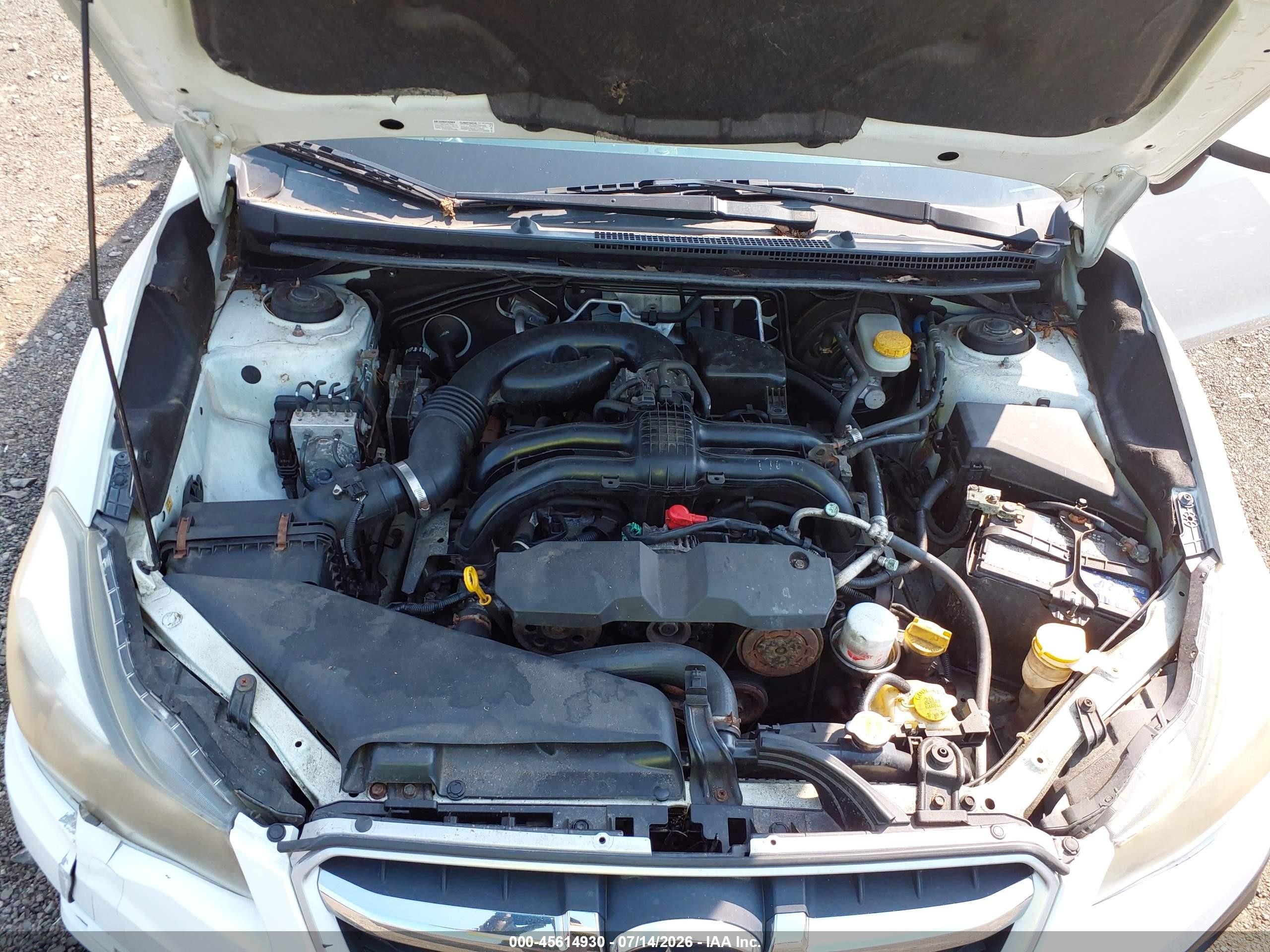 2013 Subaru Impreza 2.0i Premium White vin: JF1GJAB64DH010613