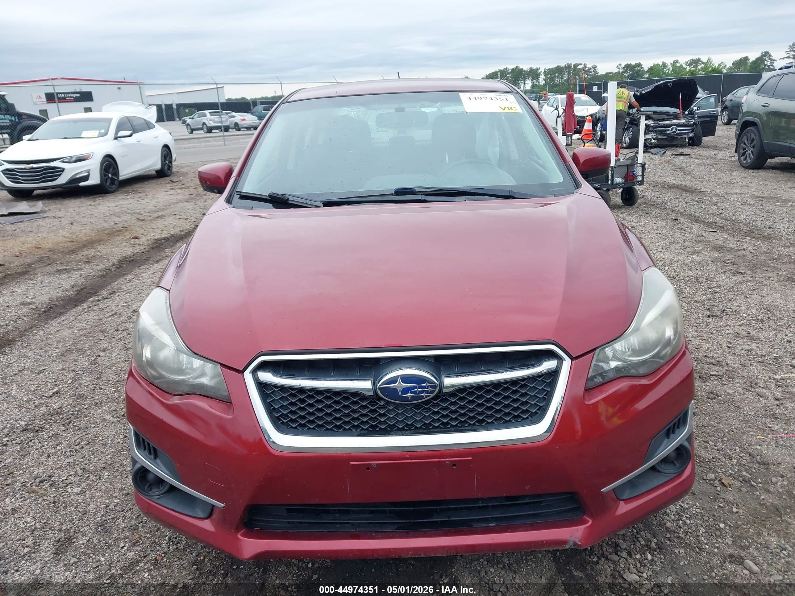 2016 Subaru Impreza 2.0i Premium Red vin: JF1GJAB64GH022541