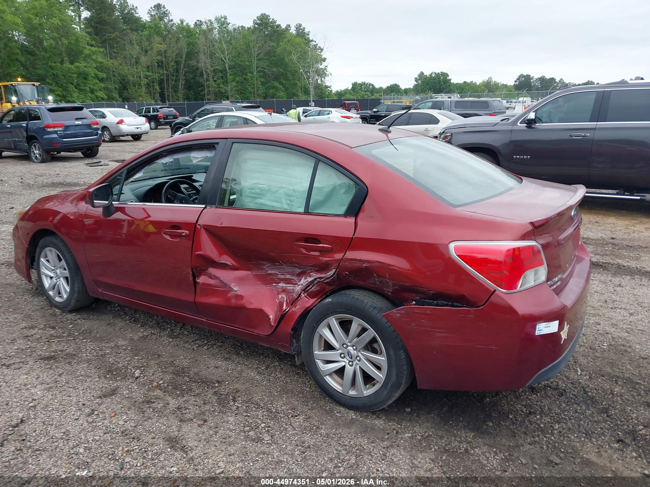 2016 Subaru Impreza 2.0i Premium Red vin: JF1GJAB64GH022541