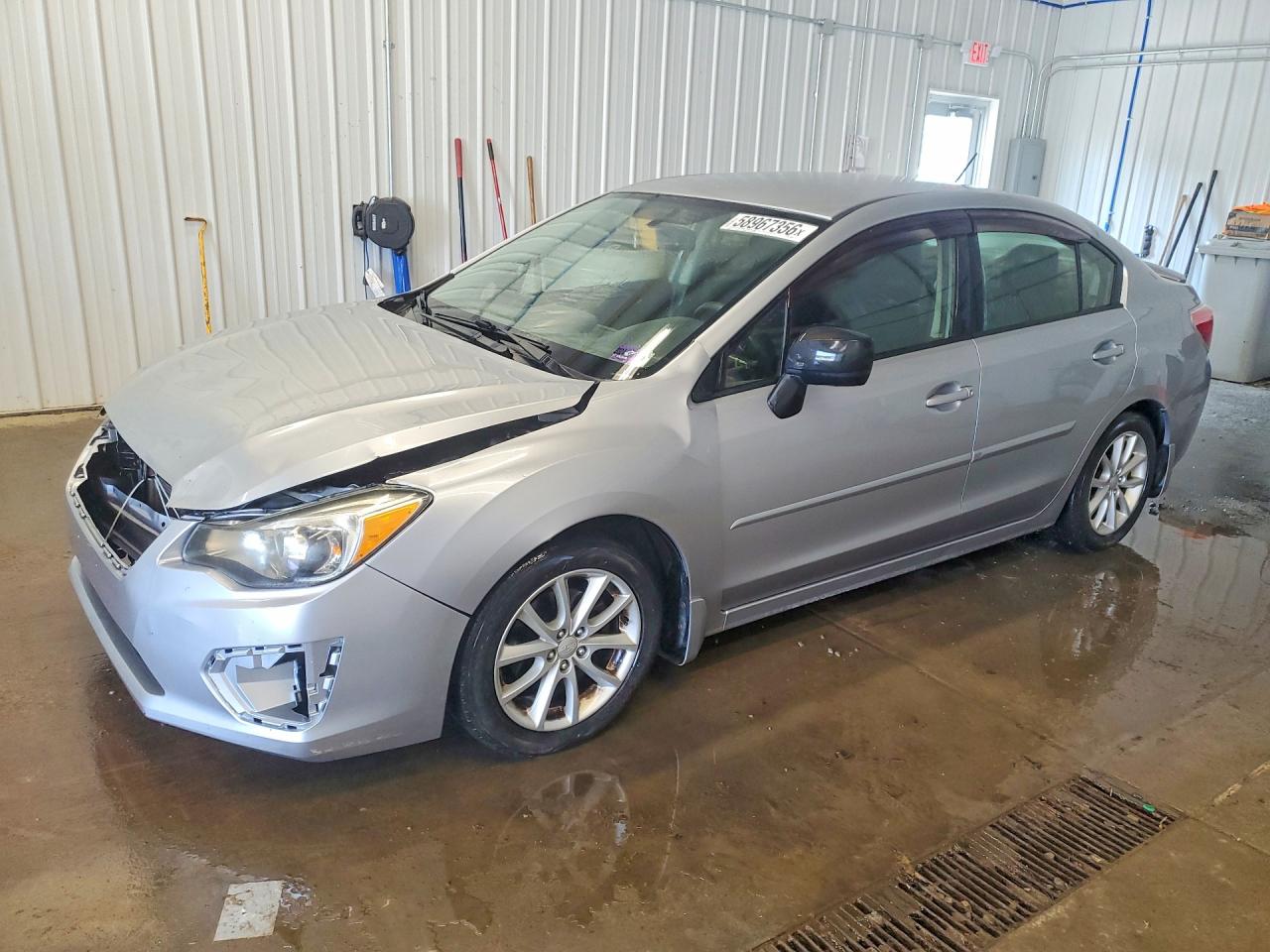 2013 Subaru Impreza Premium Silver vin: JF1GJAB65DH008692