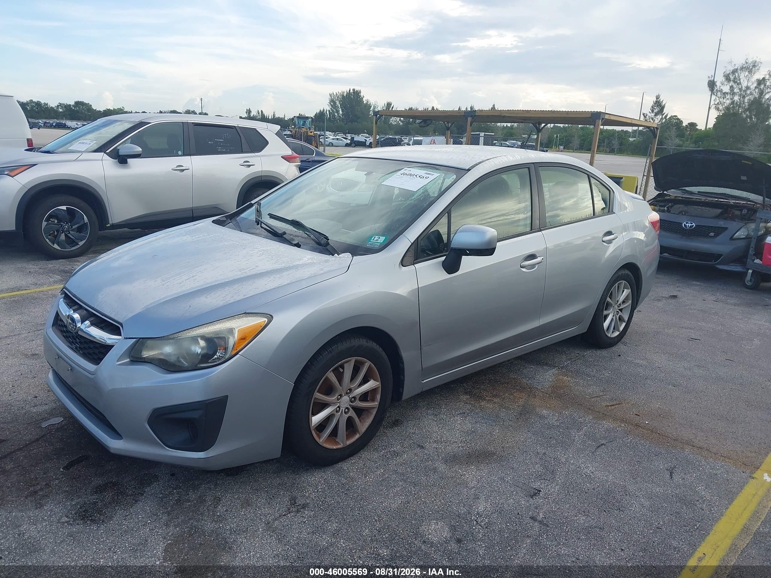 2013 Subaru Impreza 2.0i Premium Silver vin: JF1GJAB66DH003257