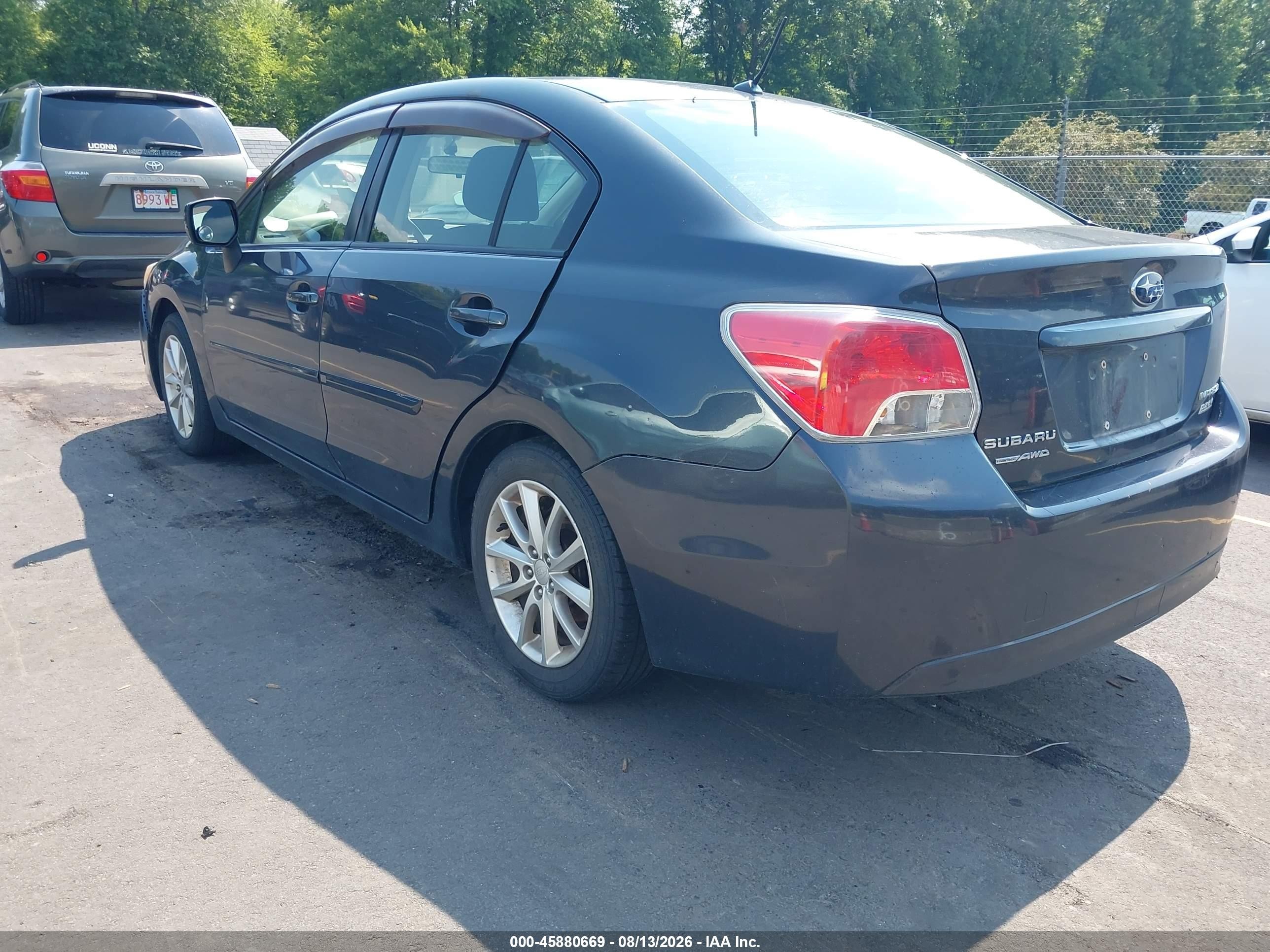 2013 Subaru Impreza 2.0i Premium Gray vin: JF1GJAB68DH006757