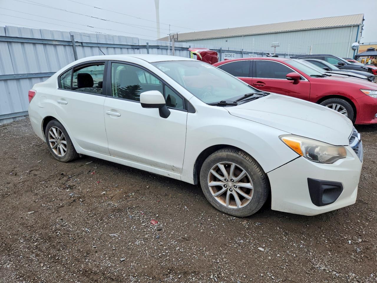 2012 Subaru Impreza Premium White vin: JF1GJAC60CG004763