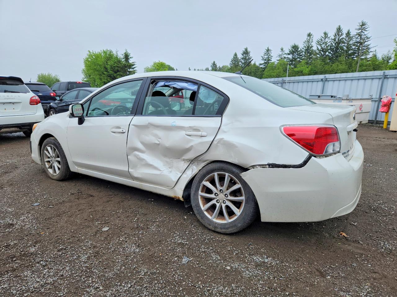 2012 Subaru Impreza Premium White vin: JF1GJAC60CG004763