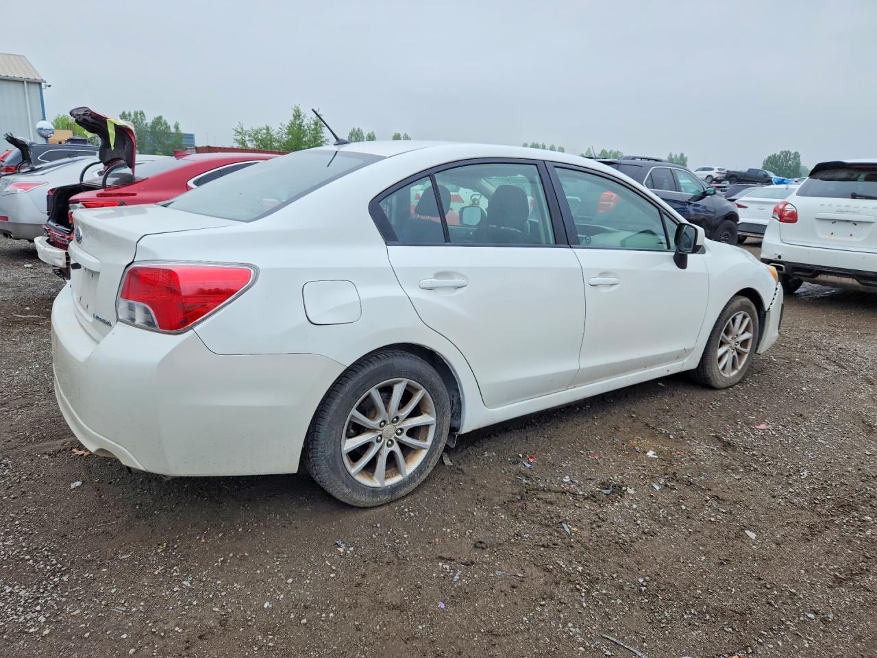 2012 Subaru Impreza Premium White vin: JF1GJAC60CG004763