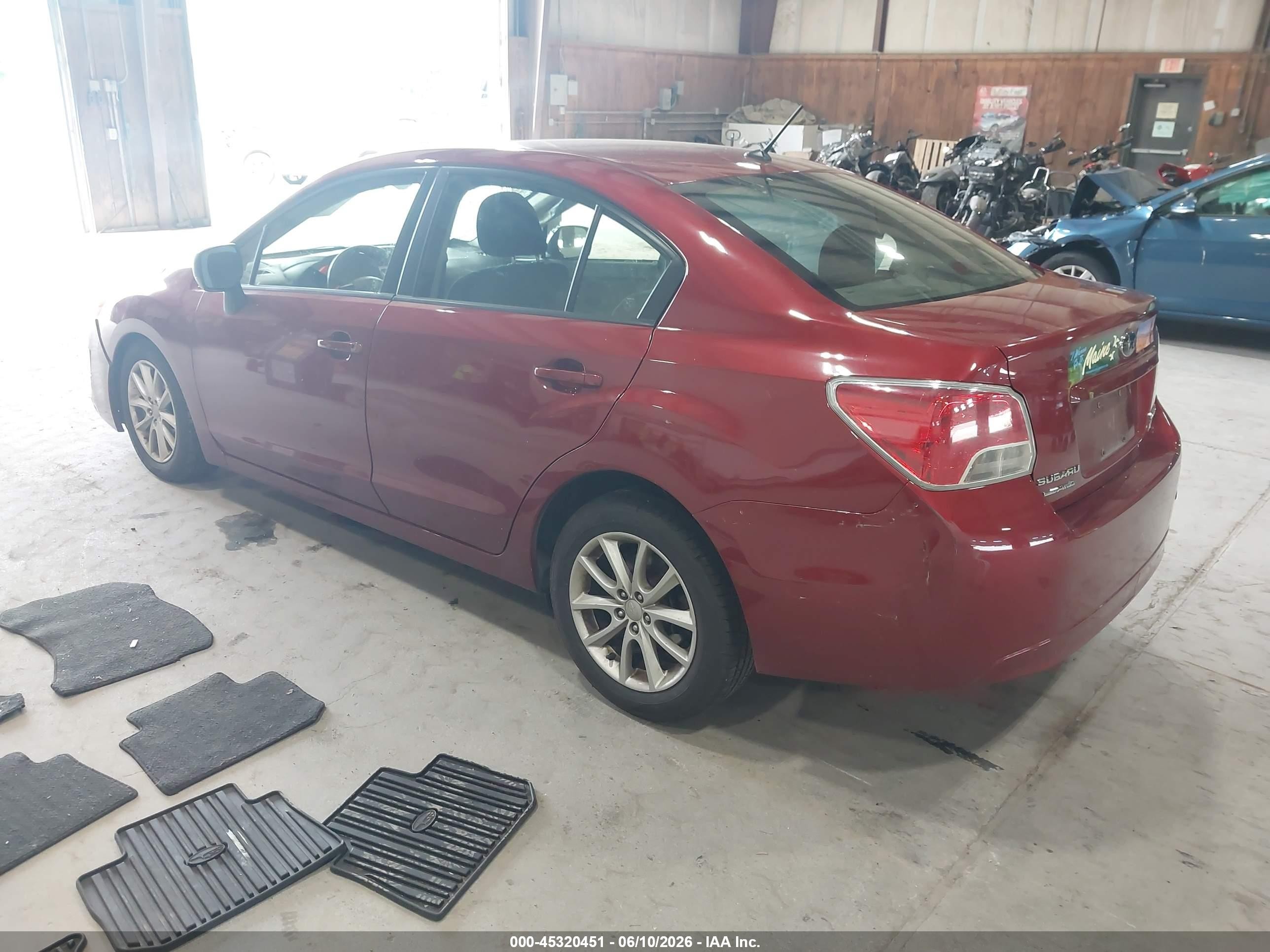 2013 Subaru Impreza 2.0i Premium Red vin: JF1GJAC60DH007187
