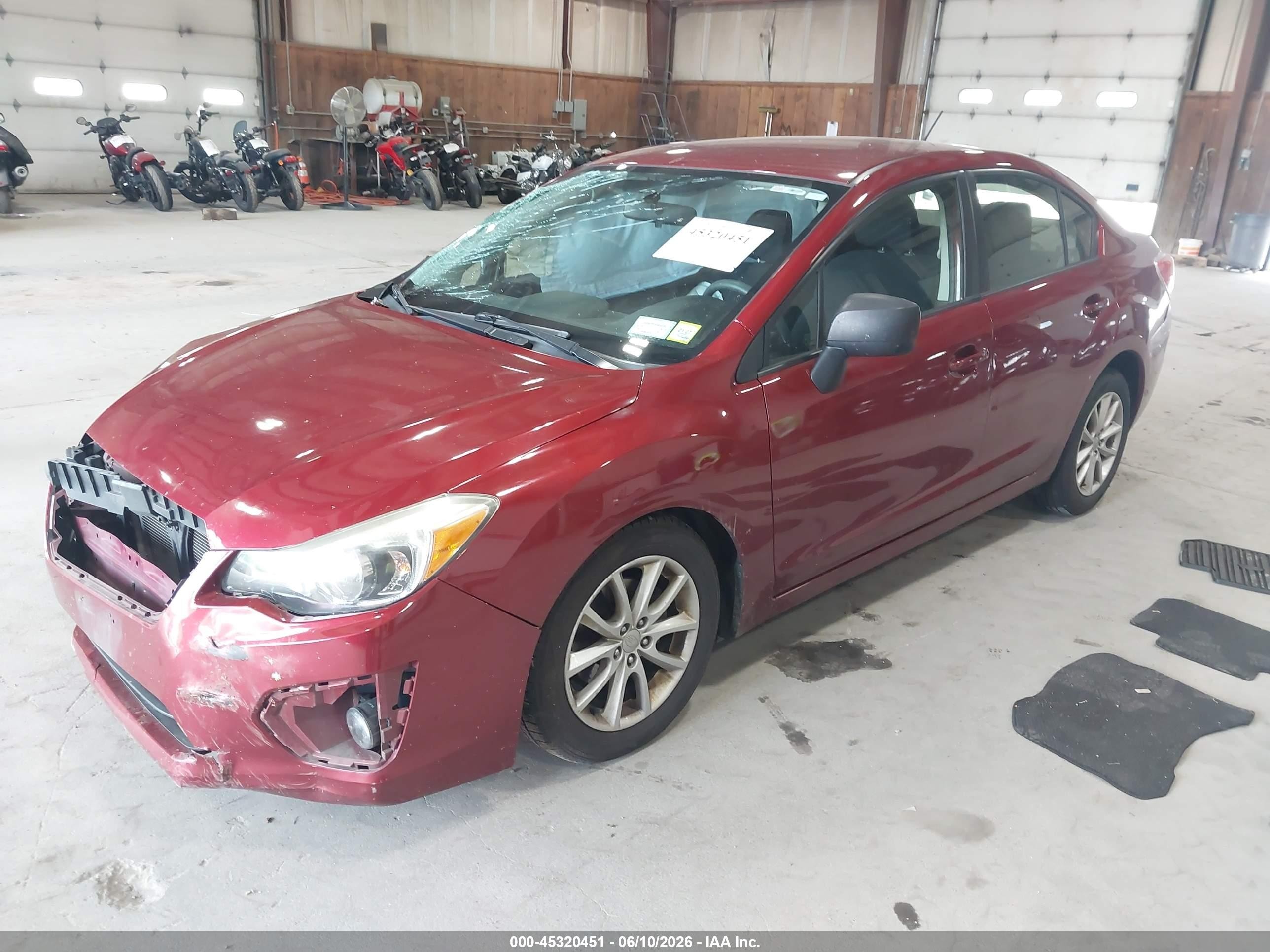 2013 Subaru Impreza 2.0i Premium Red vin: JF1GJAC60DH007187