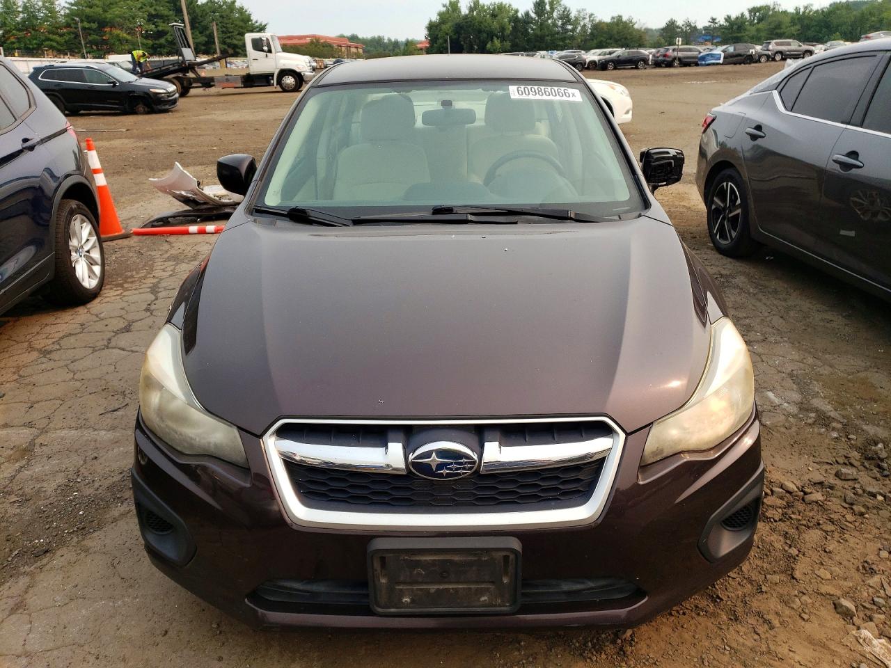 2013 Subaru Impreza Premium Burgundy vin: JF1GJAC60DH021560