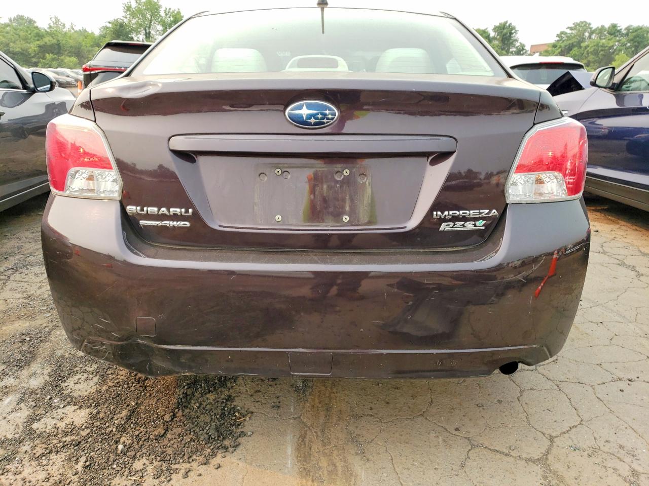 2013 Subaru Impreza Premium Burgundy vin: JF1GJAC60DH021560