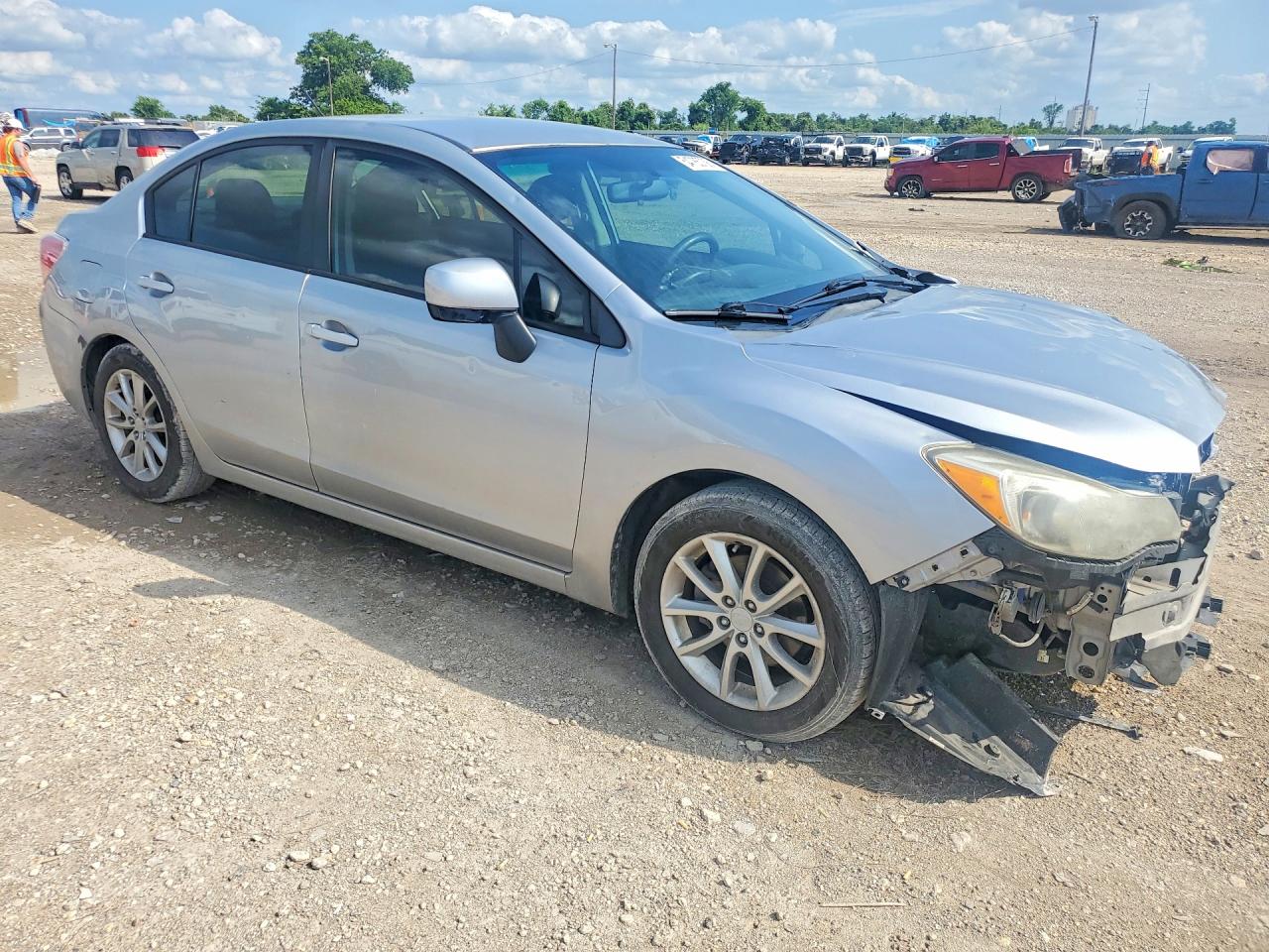 2013 Subaru Impreza Premium Silver vin: JF1GJAC60DH030436