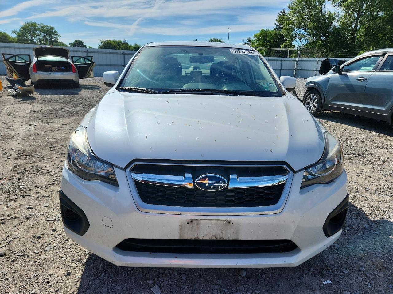 2014 Subaru Impreza Premium White vin: JF1GJAC60EH006431