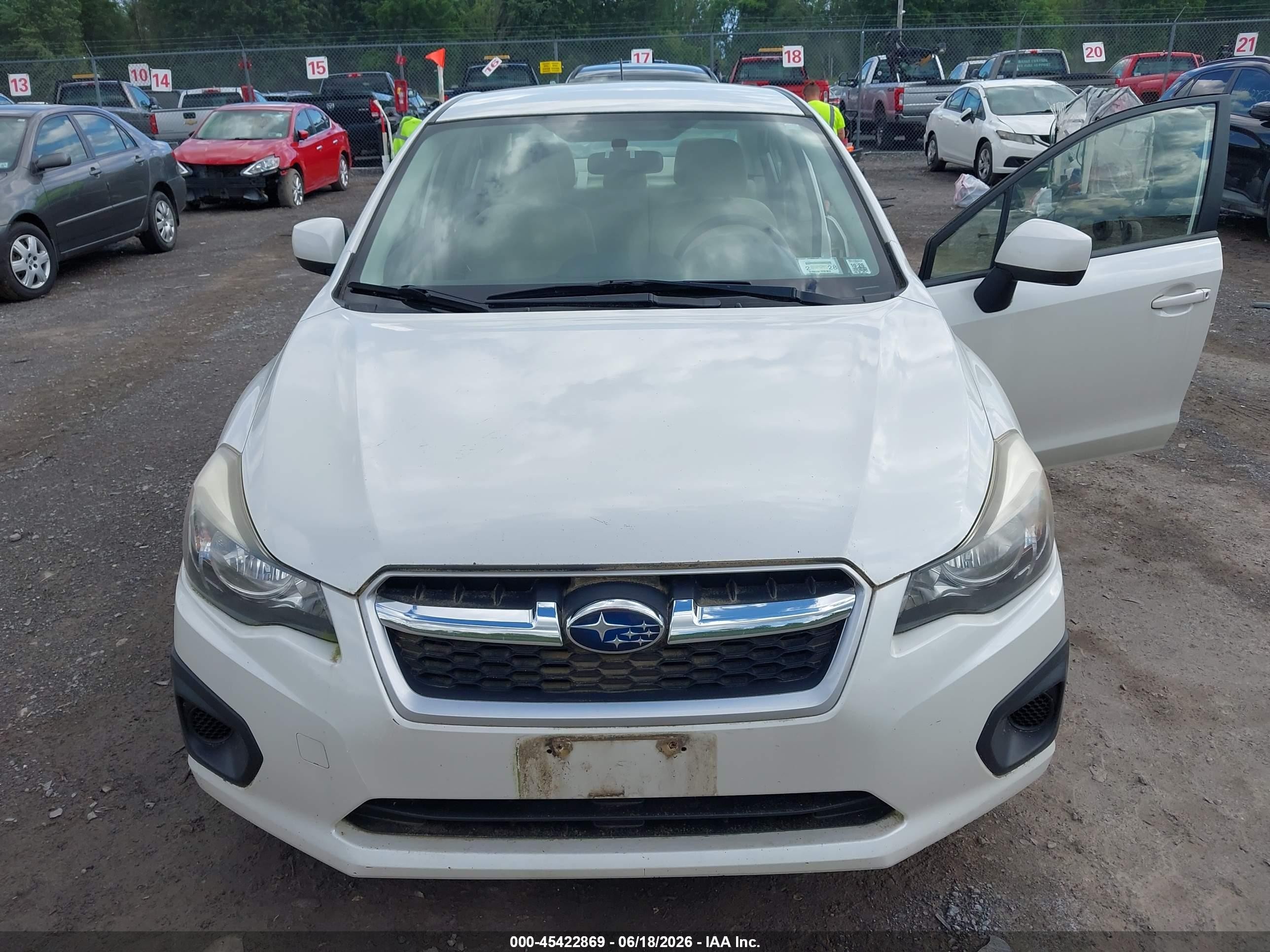 2014 Subaru Impreza 2.0i Premium Белый vin: JF1GJAC60EH018112