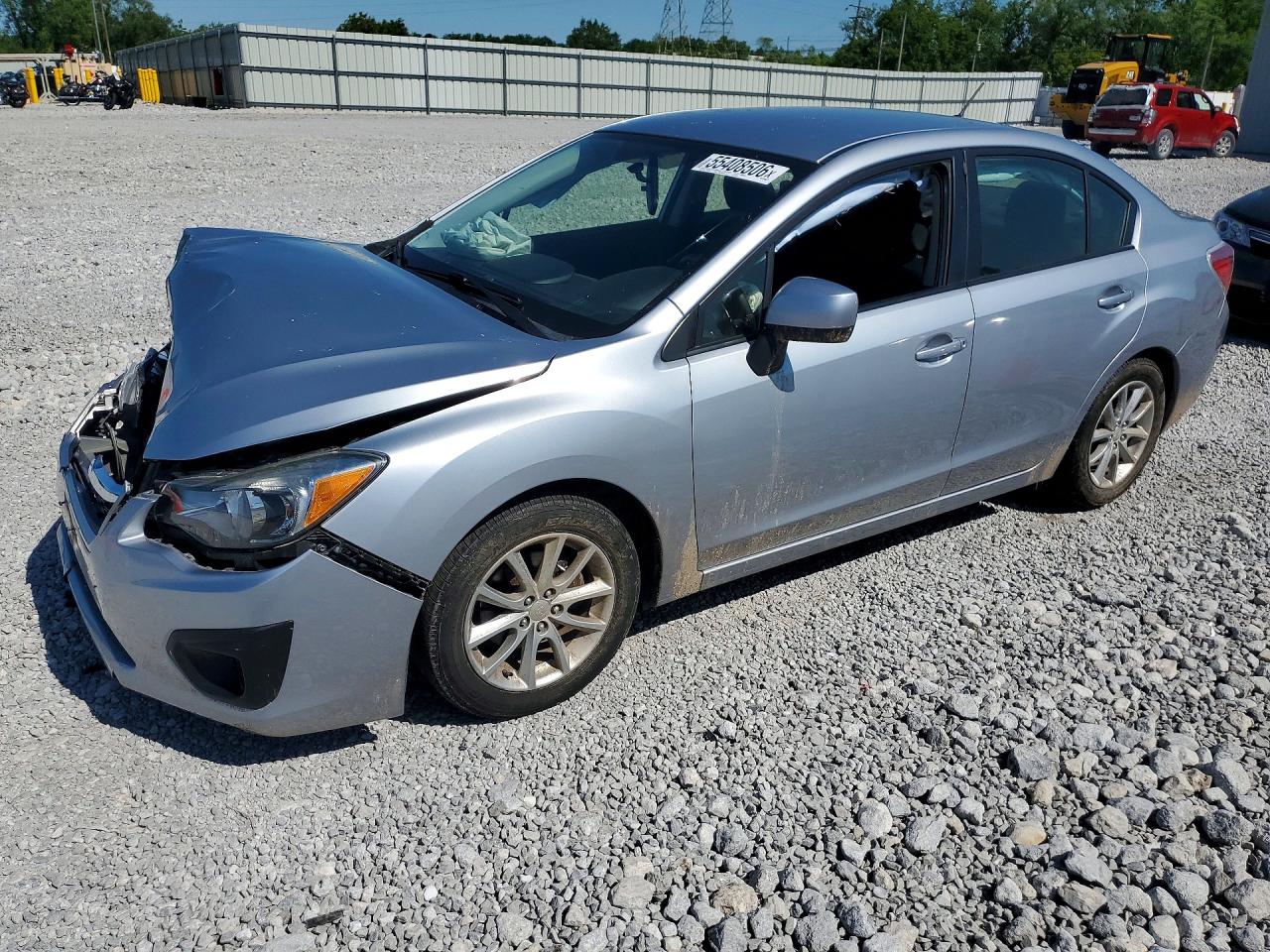 2014 Subaru Impreza Premium Серебряный vin: JF1GJAC60EH023536