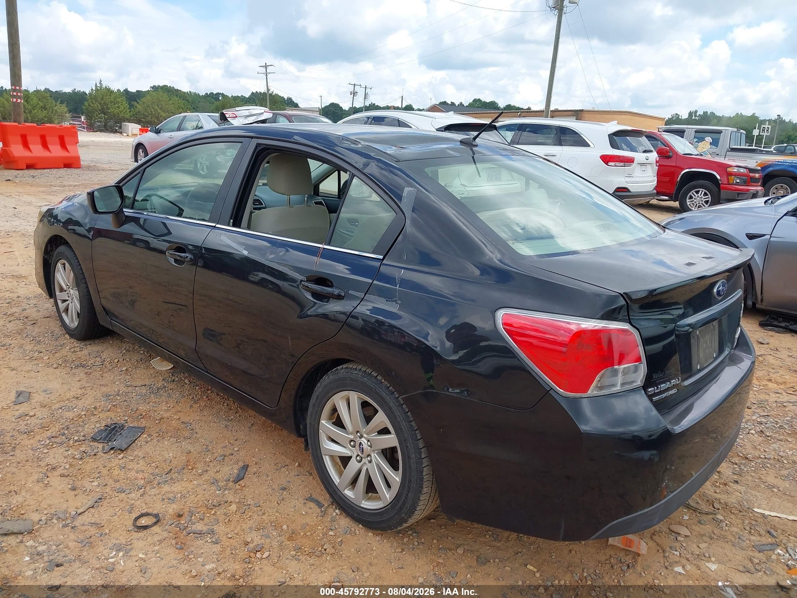 2015 Subaru Impreza 2.0i Premium Black vin: JF1GJAC60FH009038