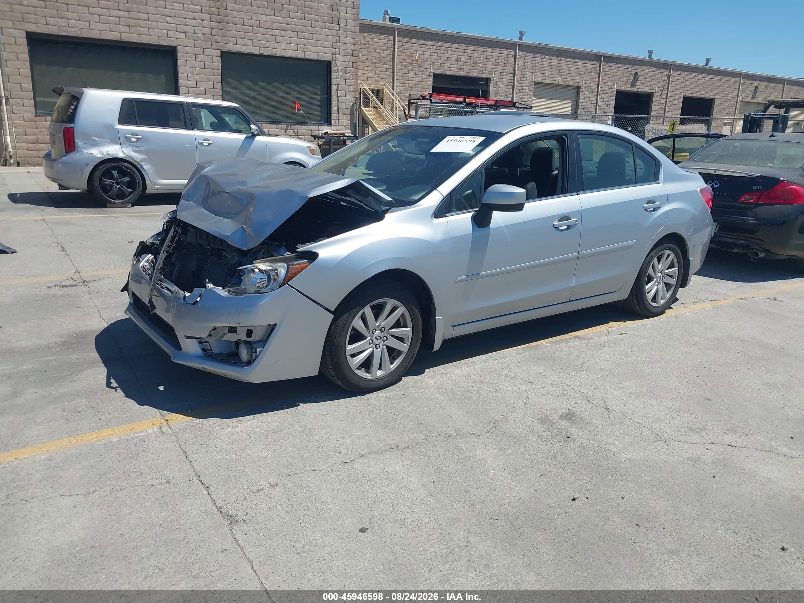 2015 Subaru Impreza 2.0i Premium Серебряный vin: JF1GJAC60FH019973