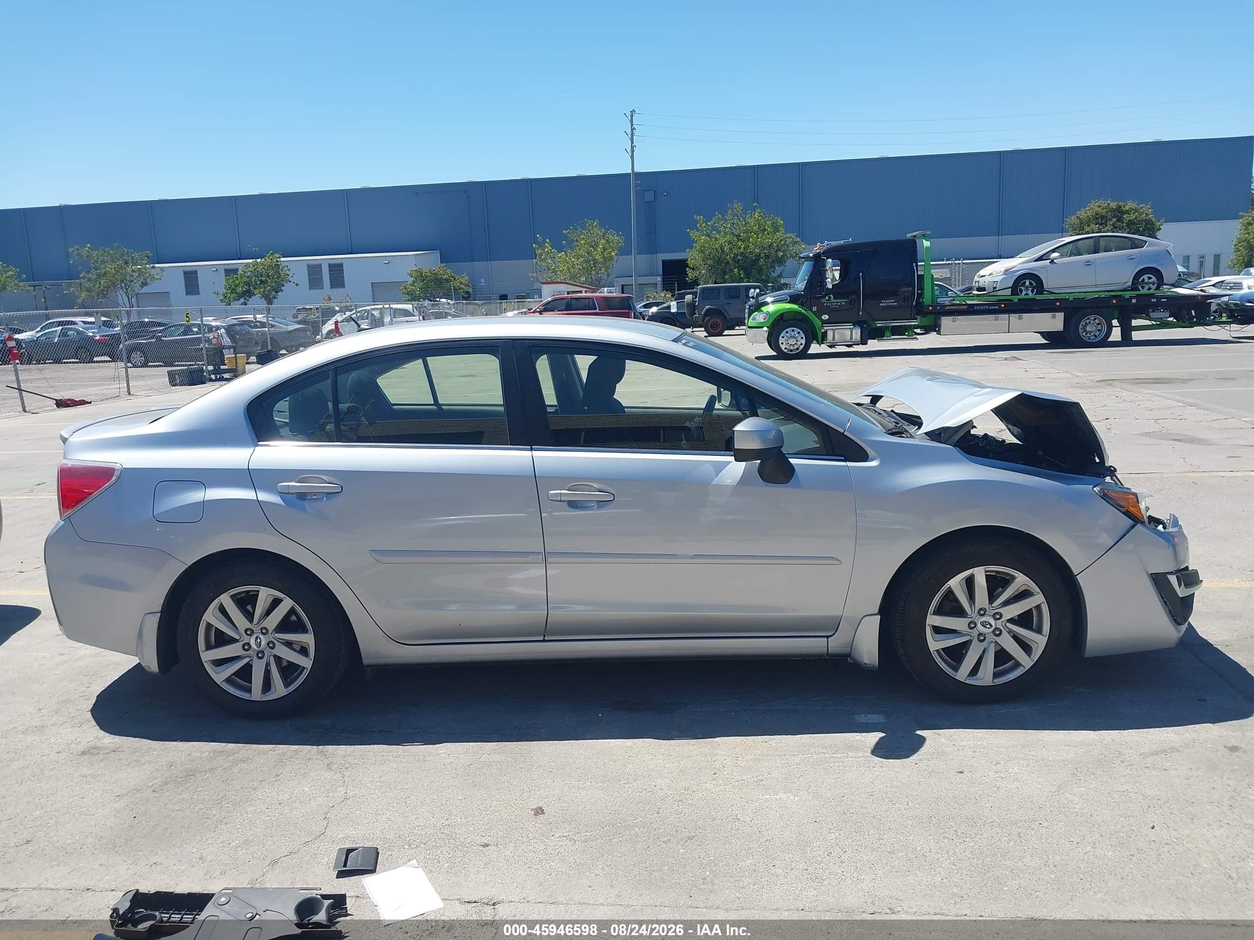 2015 Subaru Impreza 2.0i Premium Серебряный vin: JF1GJAC60FH019973