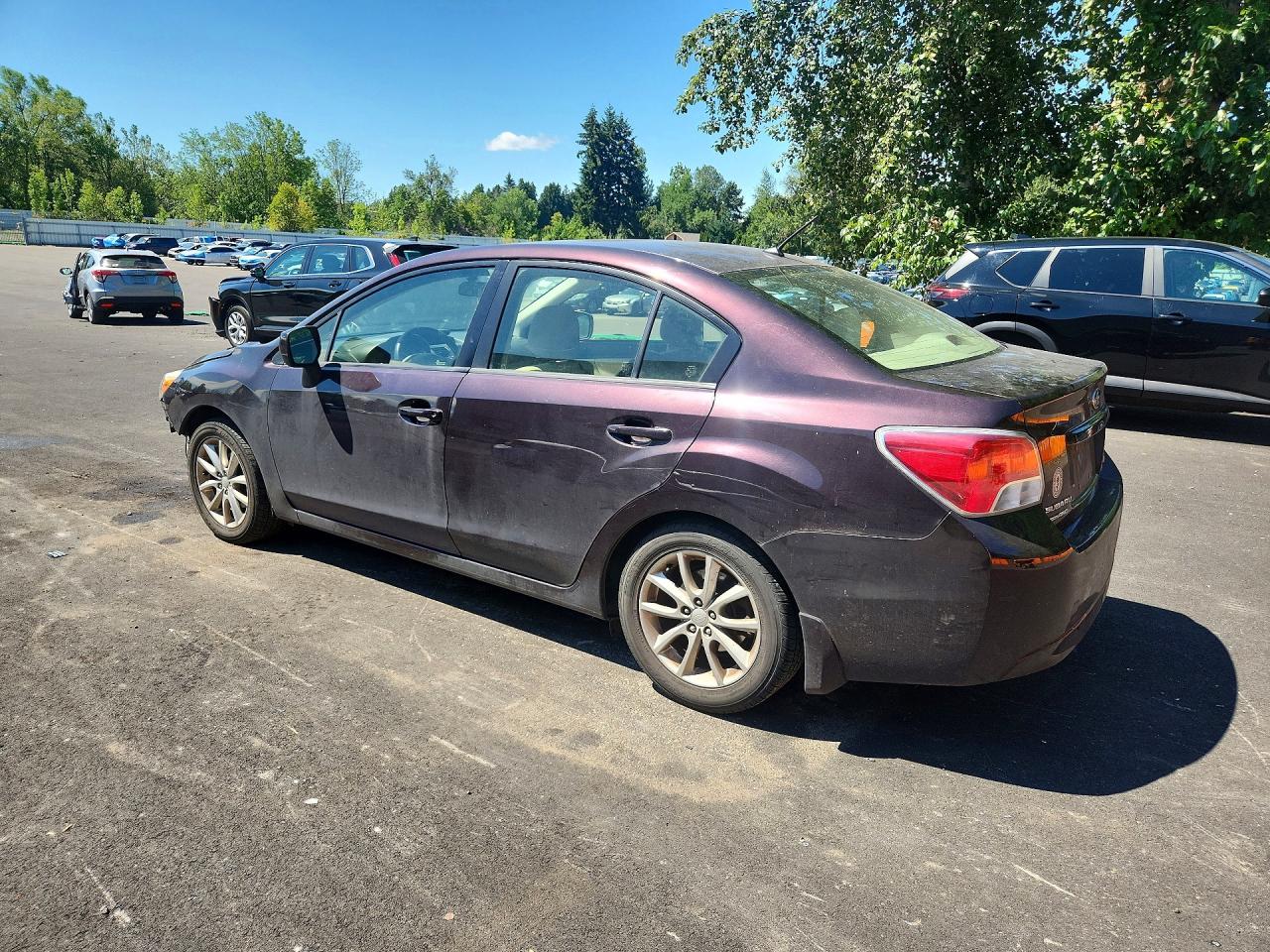 2012 Subaru Impreza Premium Burgundy vin: JF1GJAC61CG030417