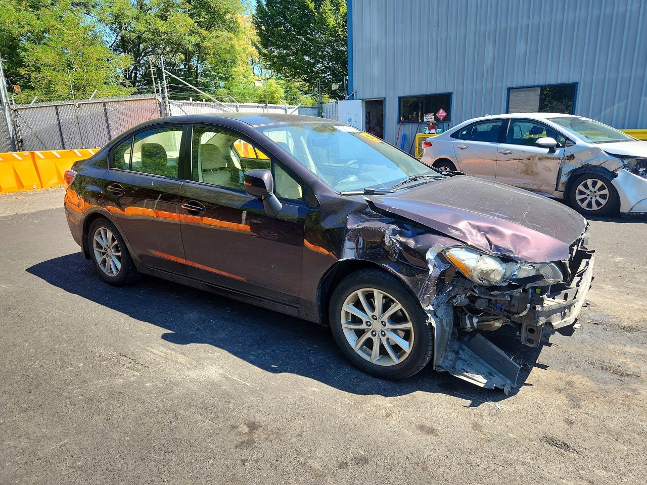 2012 Subaru Impreza Premium Burgundy vin: JF1GJAC61CG030417