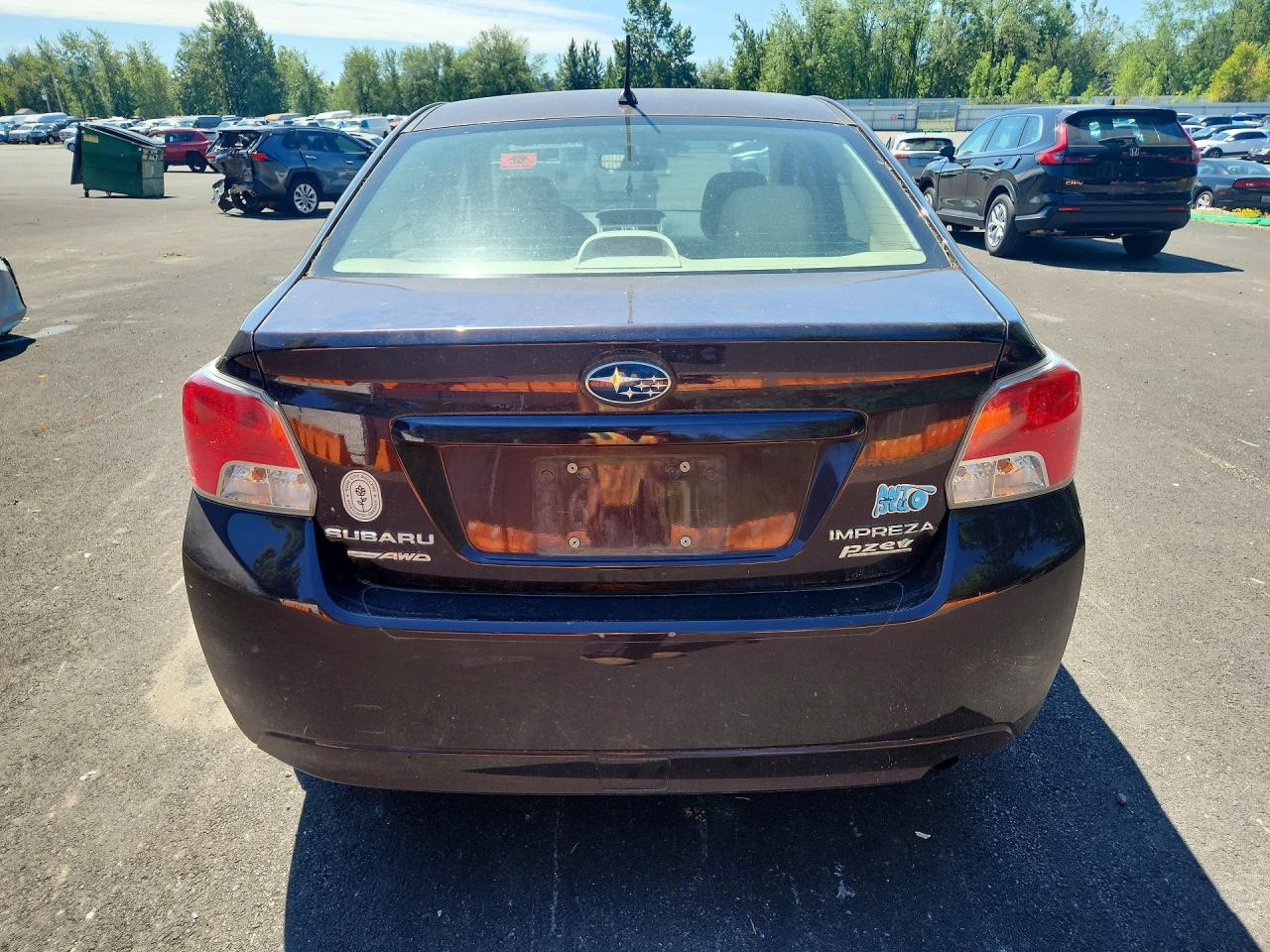 2012 Subaru Impreza Premium Burgundy vin: JF1GJAC61CG030417