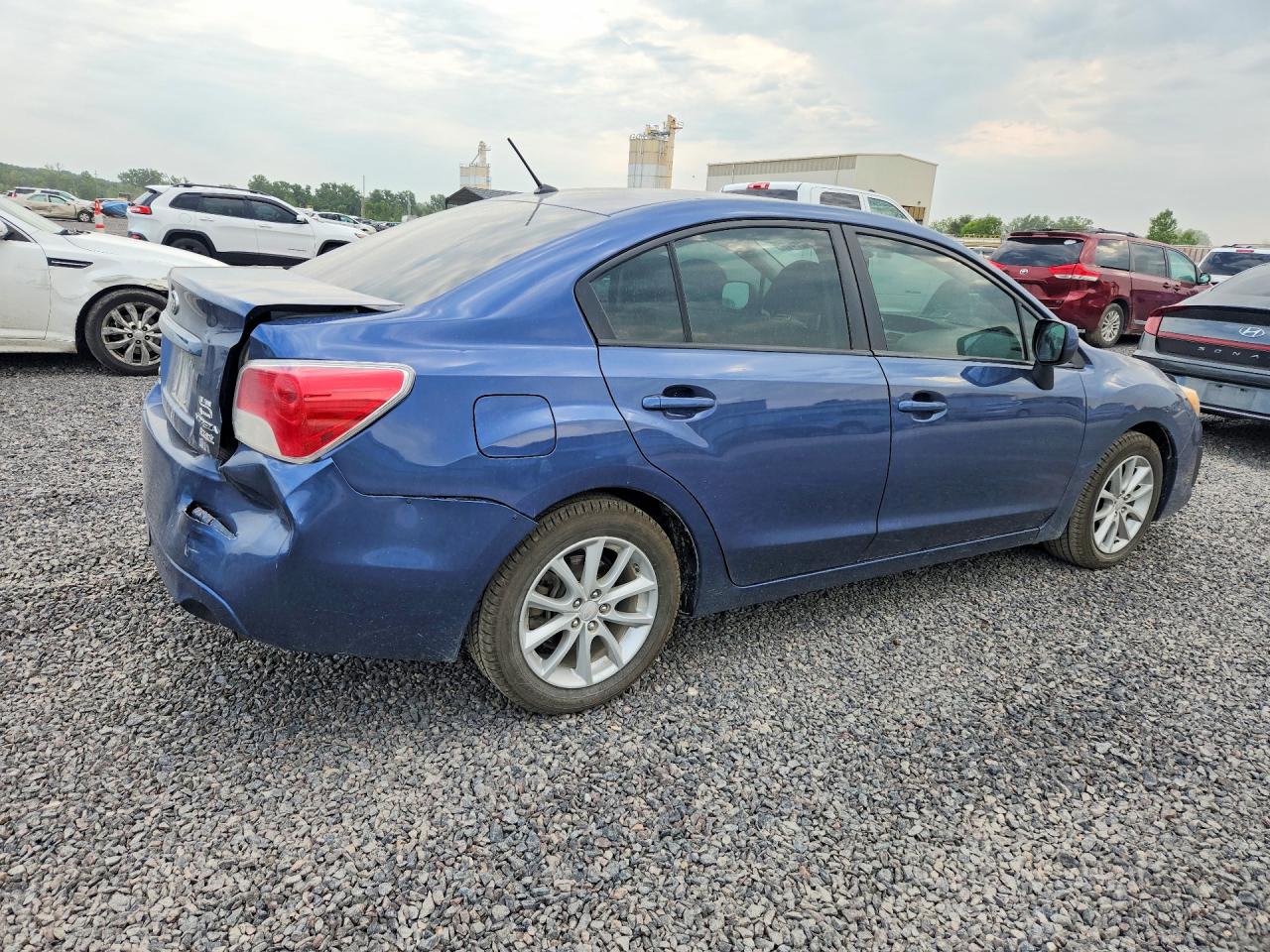 2012 Subaru Impreza Premium Blue vin: JF1GJAC61CH013305