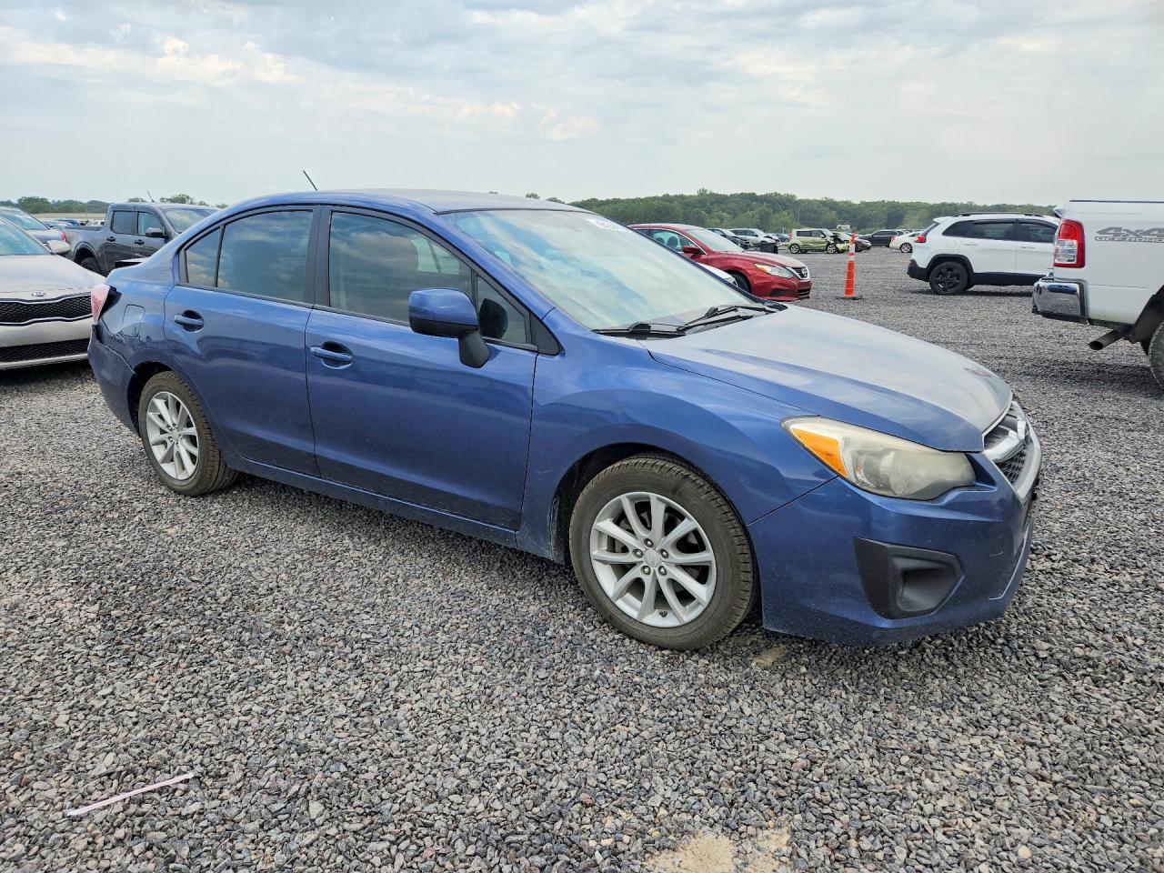 2012 Subaru Impreza Premium Blue vin: JF1GJAC61CH013305